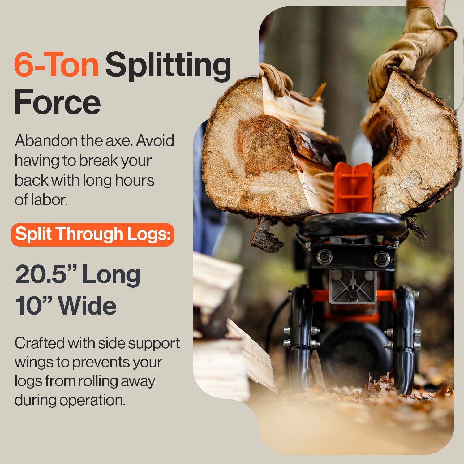 SuperHandy GUT065 Electric-Log-Splitters - View #7