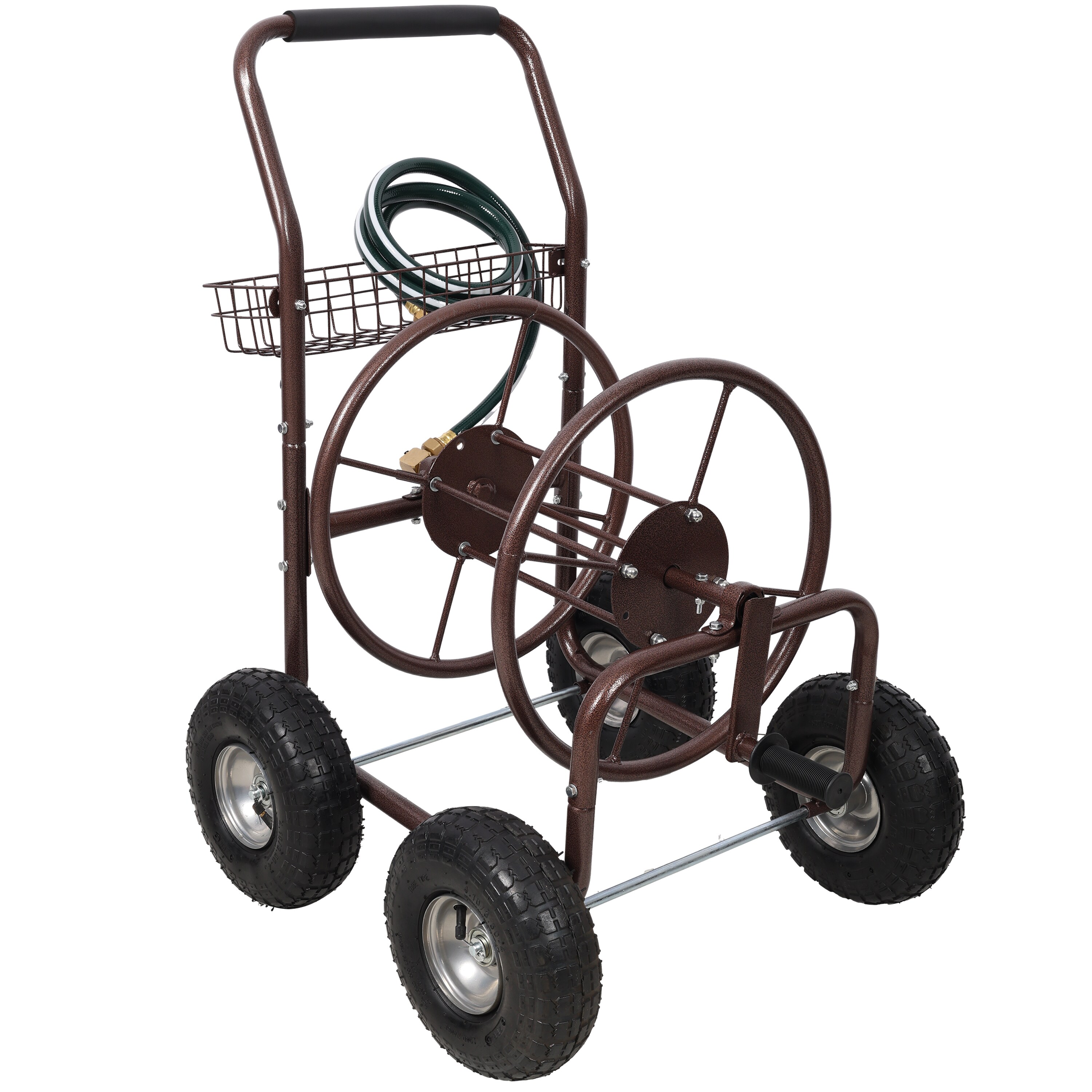 Blisstyle HR1 Metal Hose Reel Cart with Wheels - Thumbnail 5