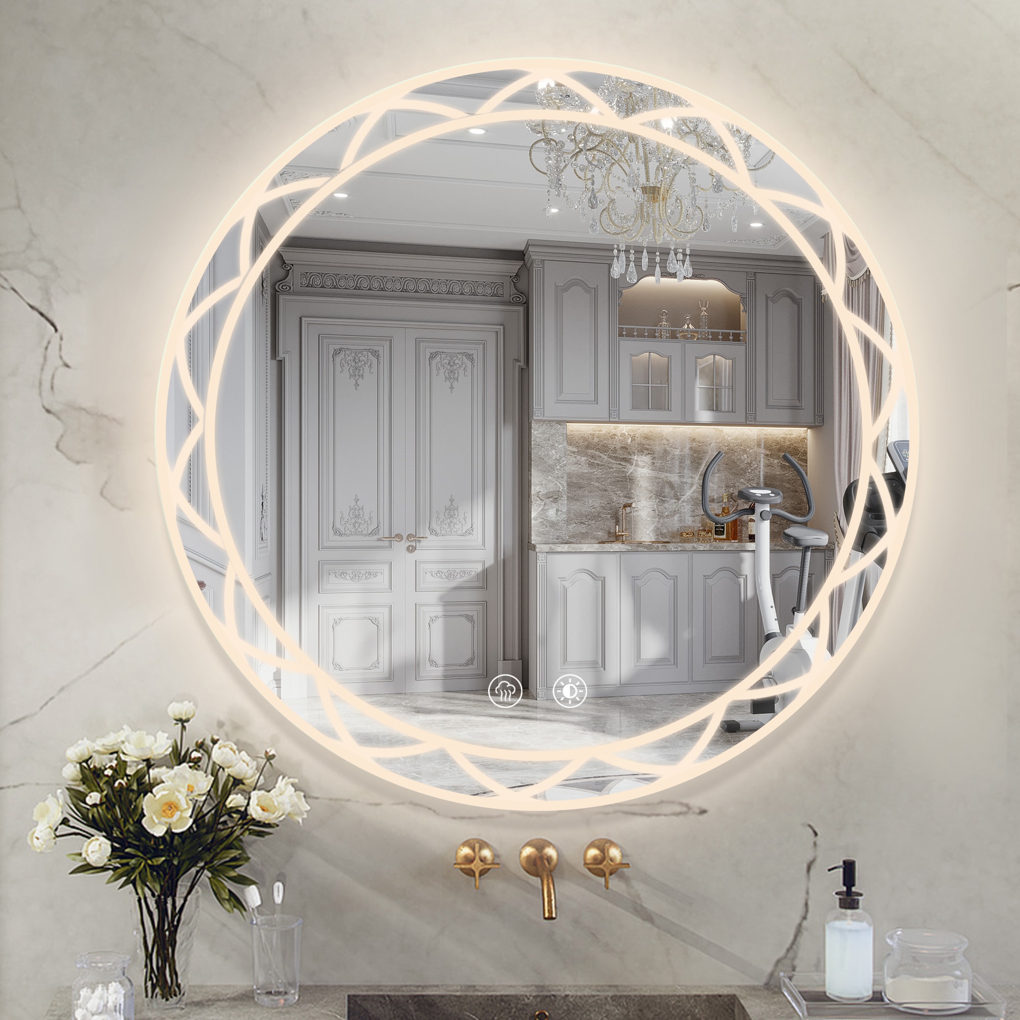 Bybafun YB5100080 Framed-Bath-Mirrors - View #2