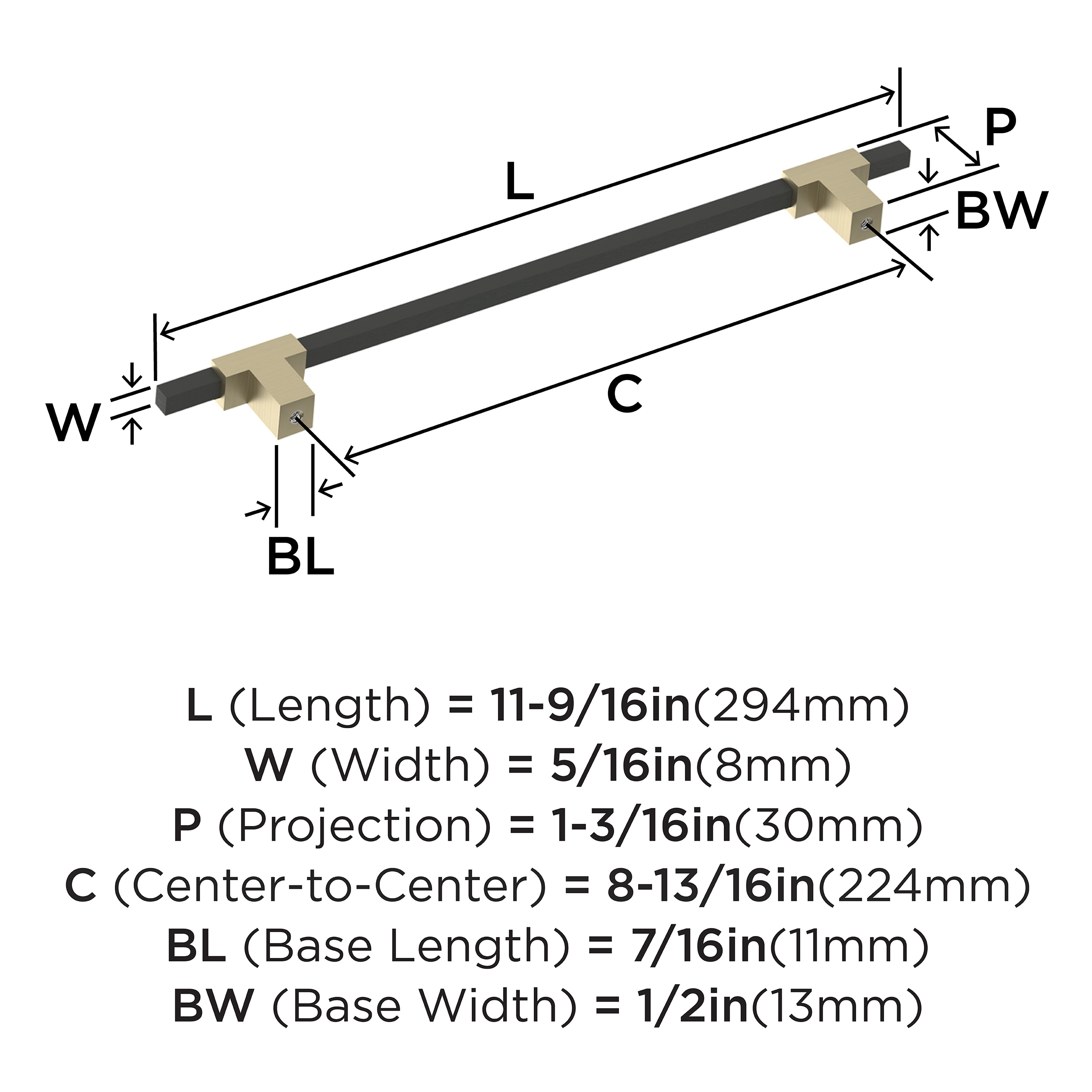 Amerock BP77822BBZMB Cabinet-Pulls - View #4