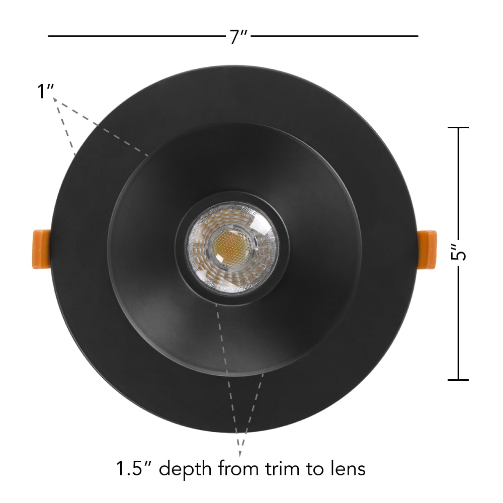 Ultra-Thin Black Aluminum LED Round Recessed Downlight