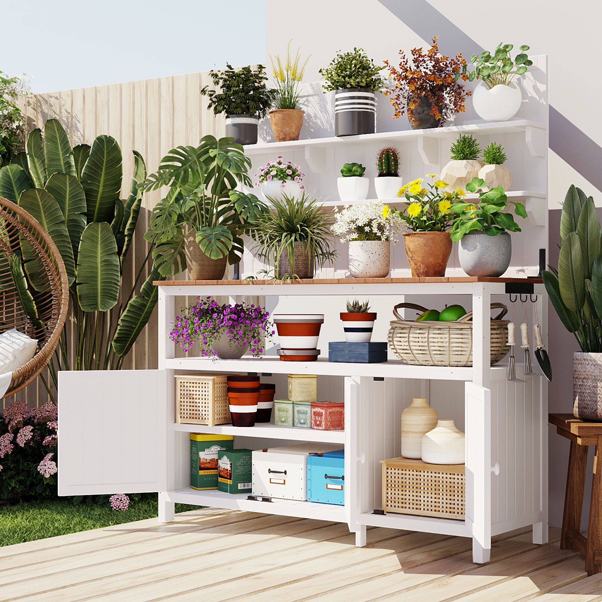 AHIOU HOME ZAAHG-P233280KPB Potting-Benches - View #2