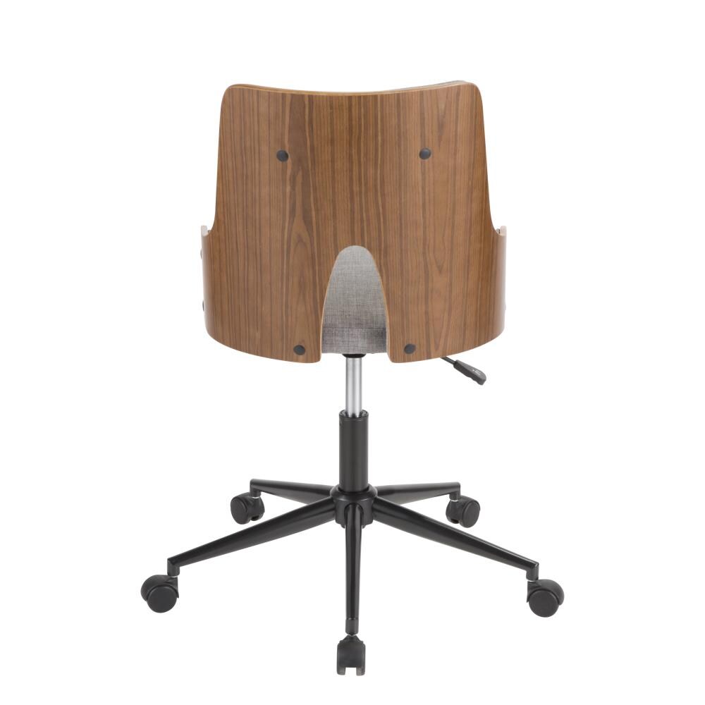 LumiSource Stella Walnut, Grey, Black Traditional Ergonomic Adjustable ...