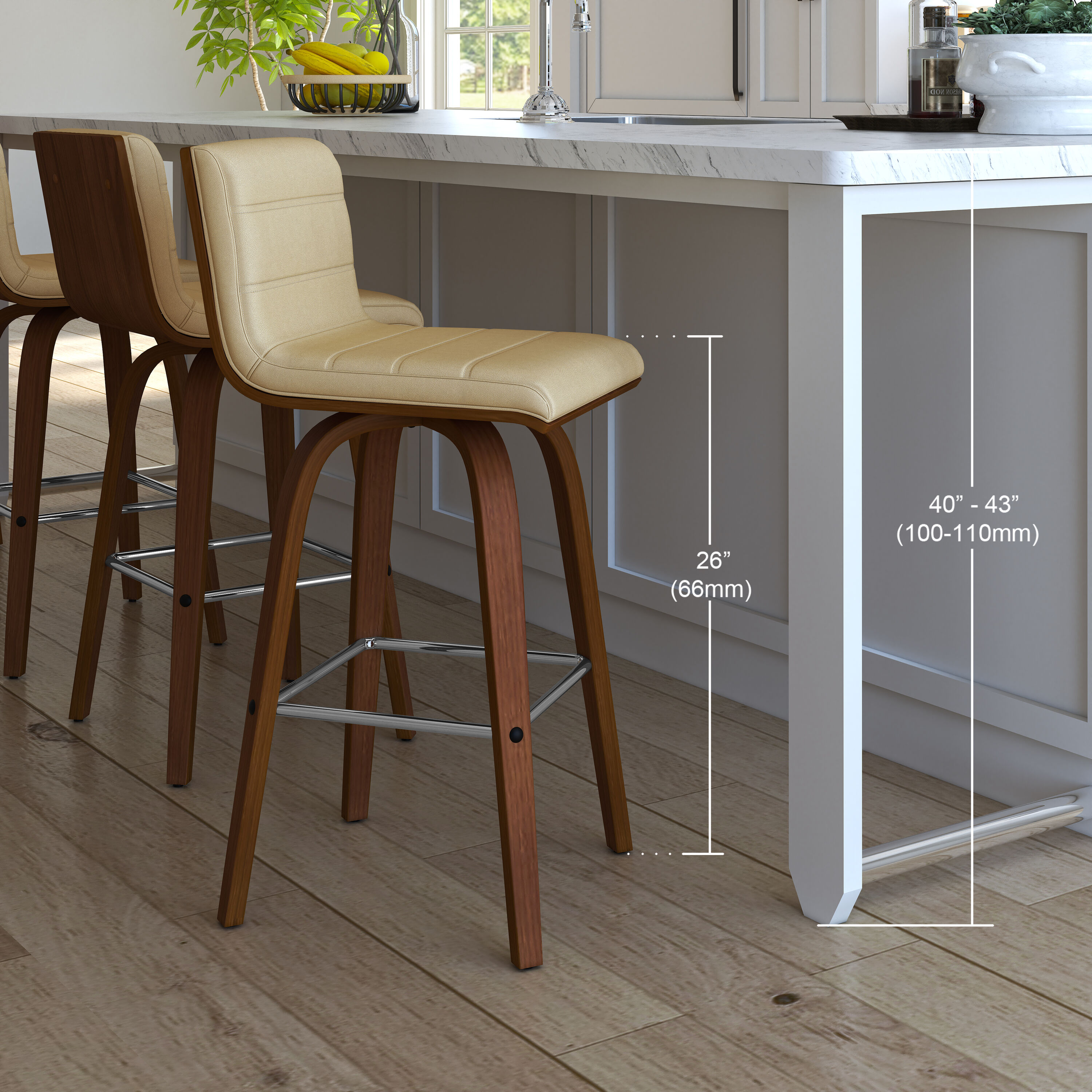 Armen Living LCVIBACRWA26 stools - View #12