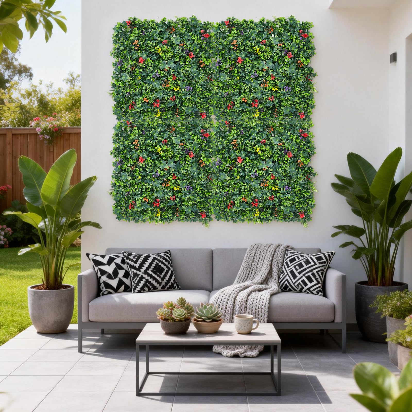 IdealHouse Multi Pack Artificial Moss Trellis Panel Garden Privacy ...