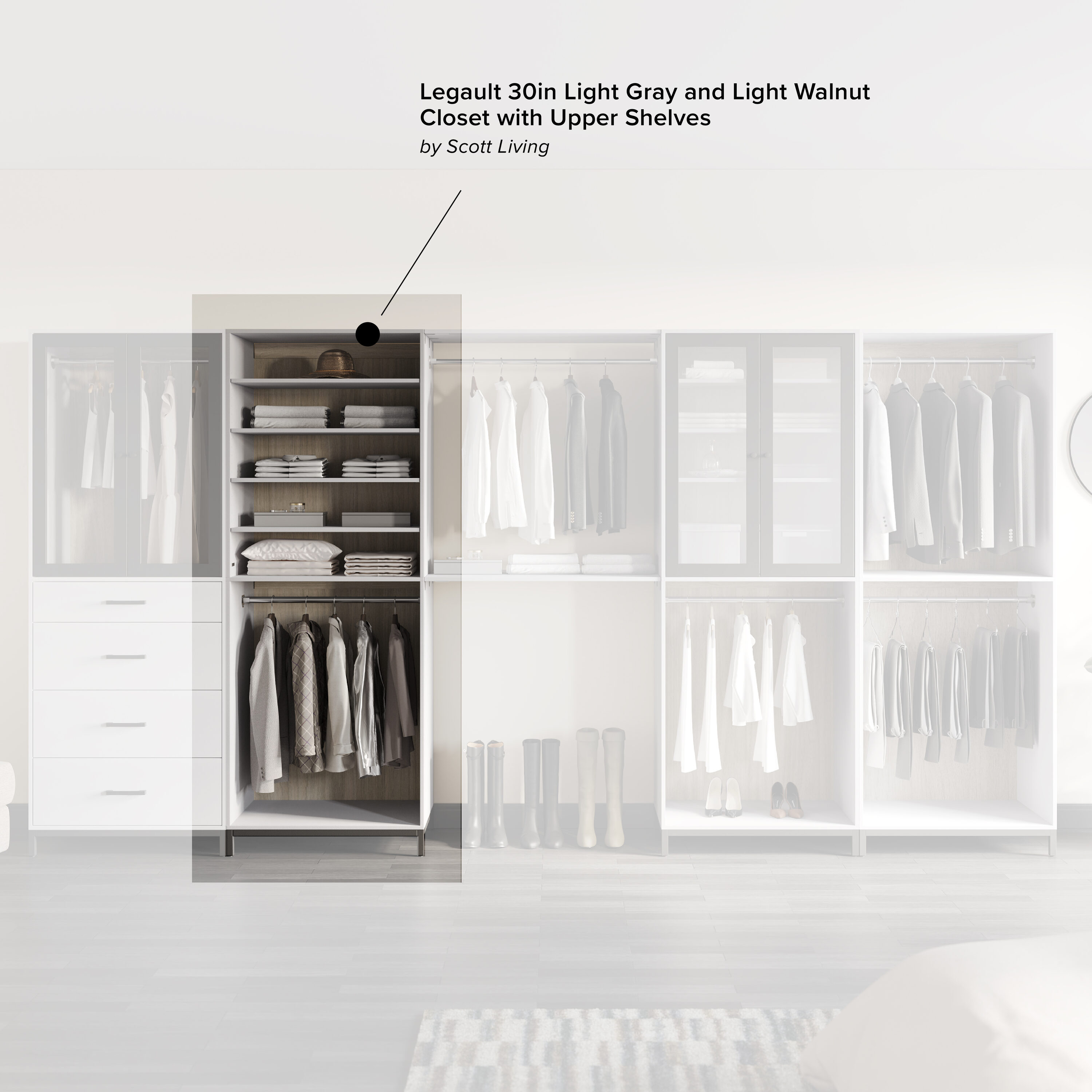 Scott Living SL30CLA-2 Wood-Closet-Kits - View #6