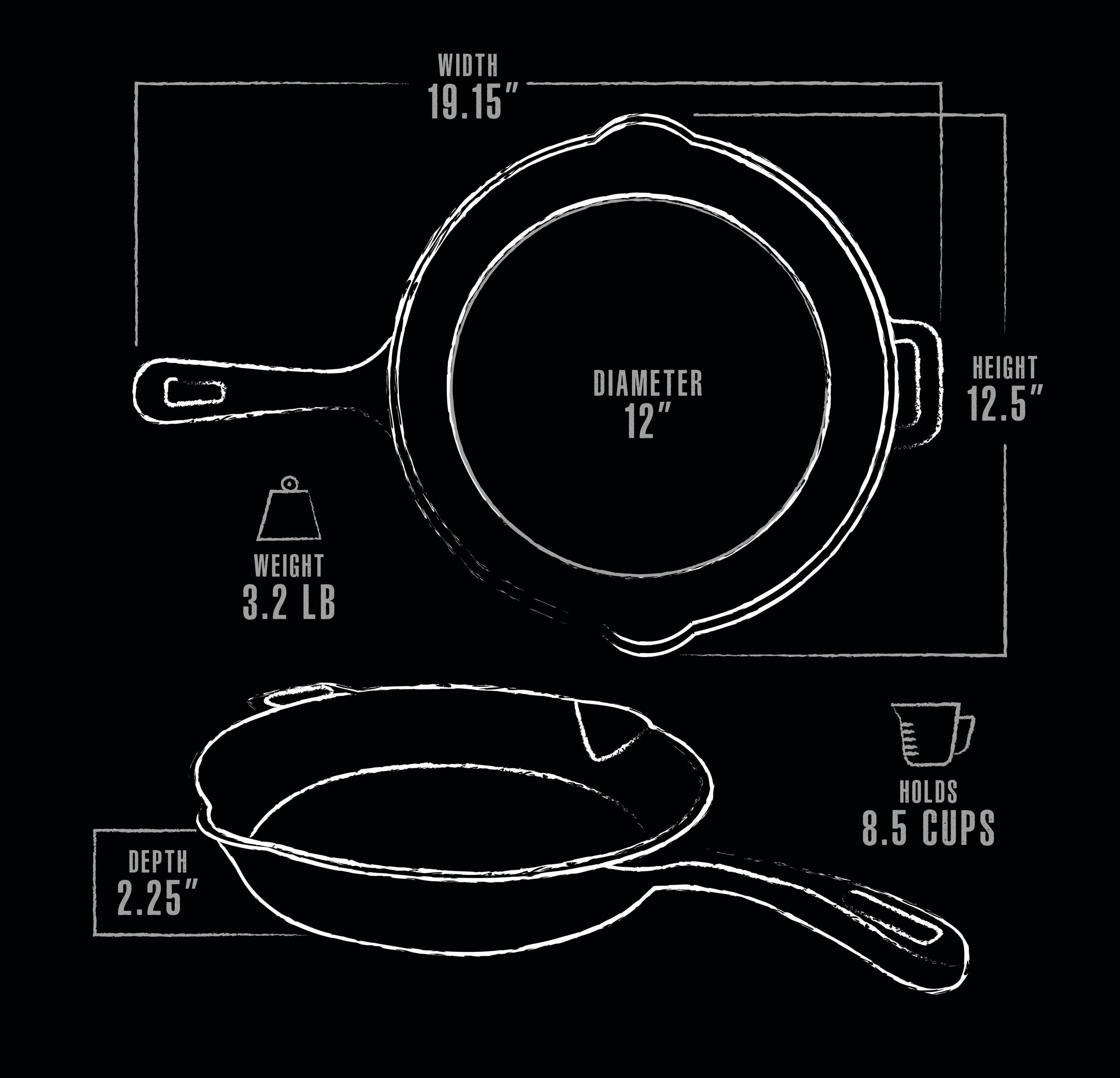 Pit Boss 12in Cast Iron Deep Skillet with Lid