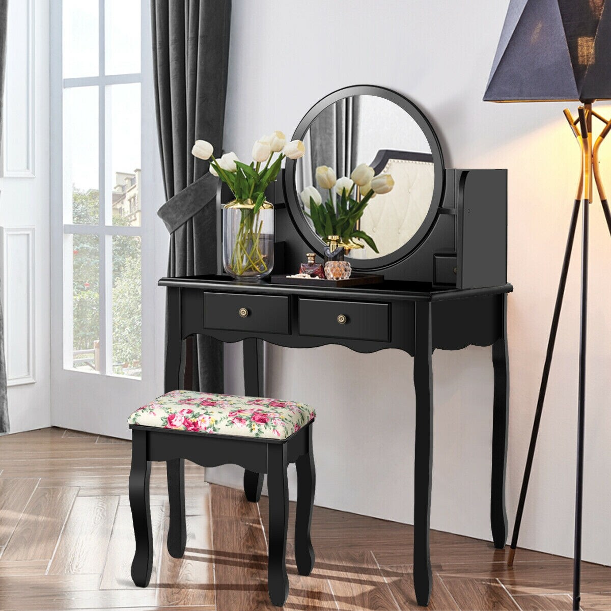 CASAINC WF-HYSN-66130BK Bedroom-Vanities - View #10