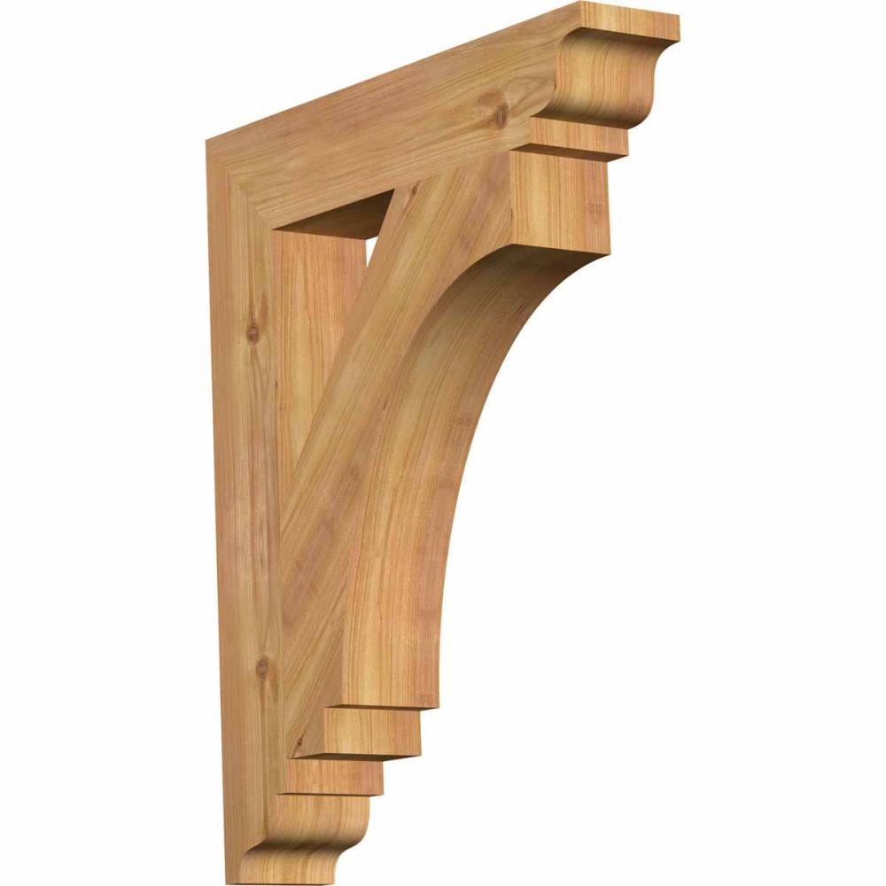 Ekena Millwork BKT04X20X24IMP01SWR Imperial traditional smooth 3-1/2-in x 20-in x 24-in Western red cedar Brown Wood Standard bracket