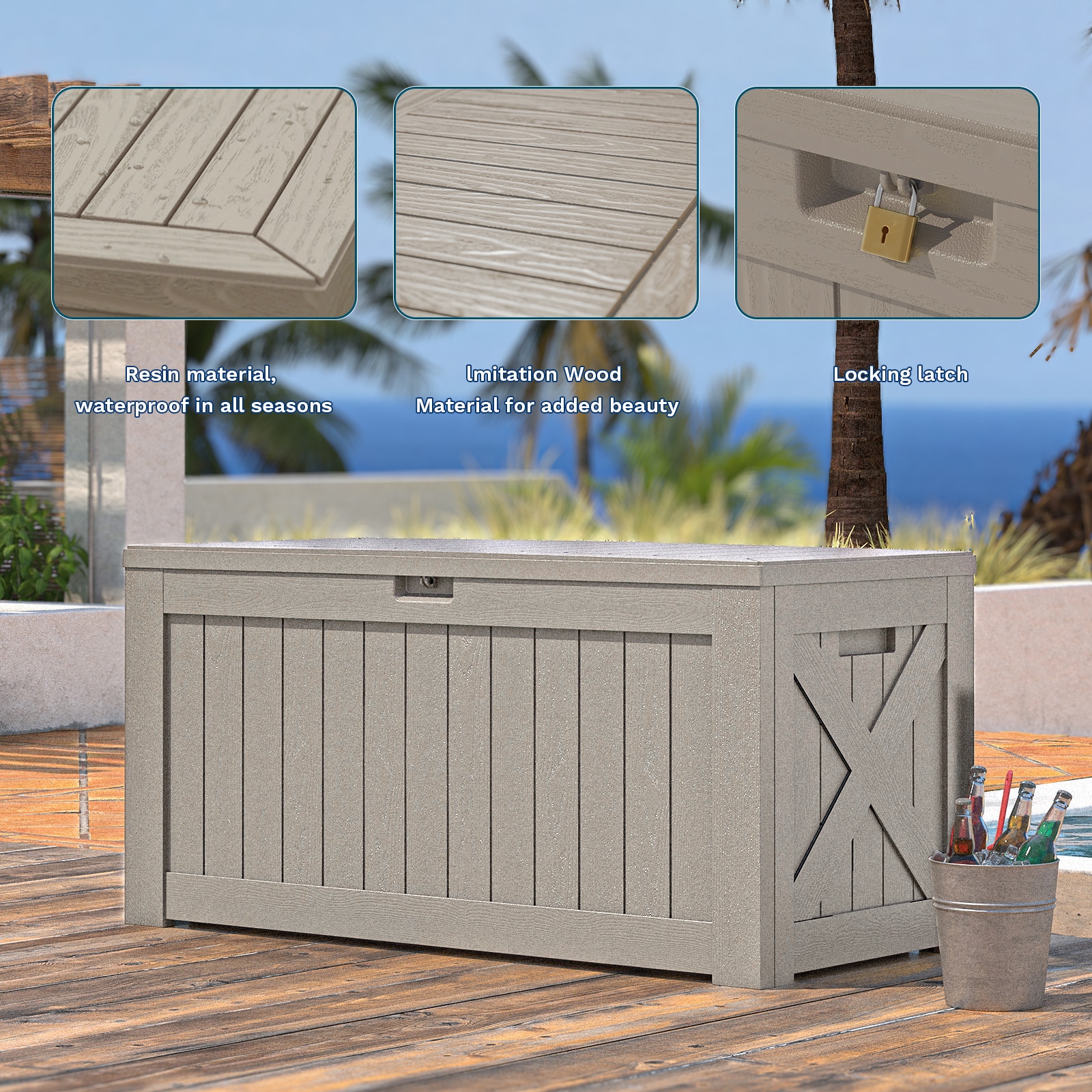 Patiowell WES-PSB24-0432A-WCF Deck-Boxes - View #4