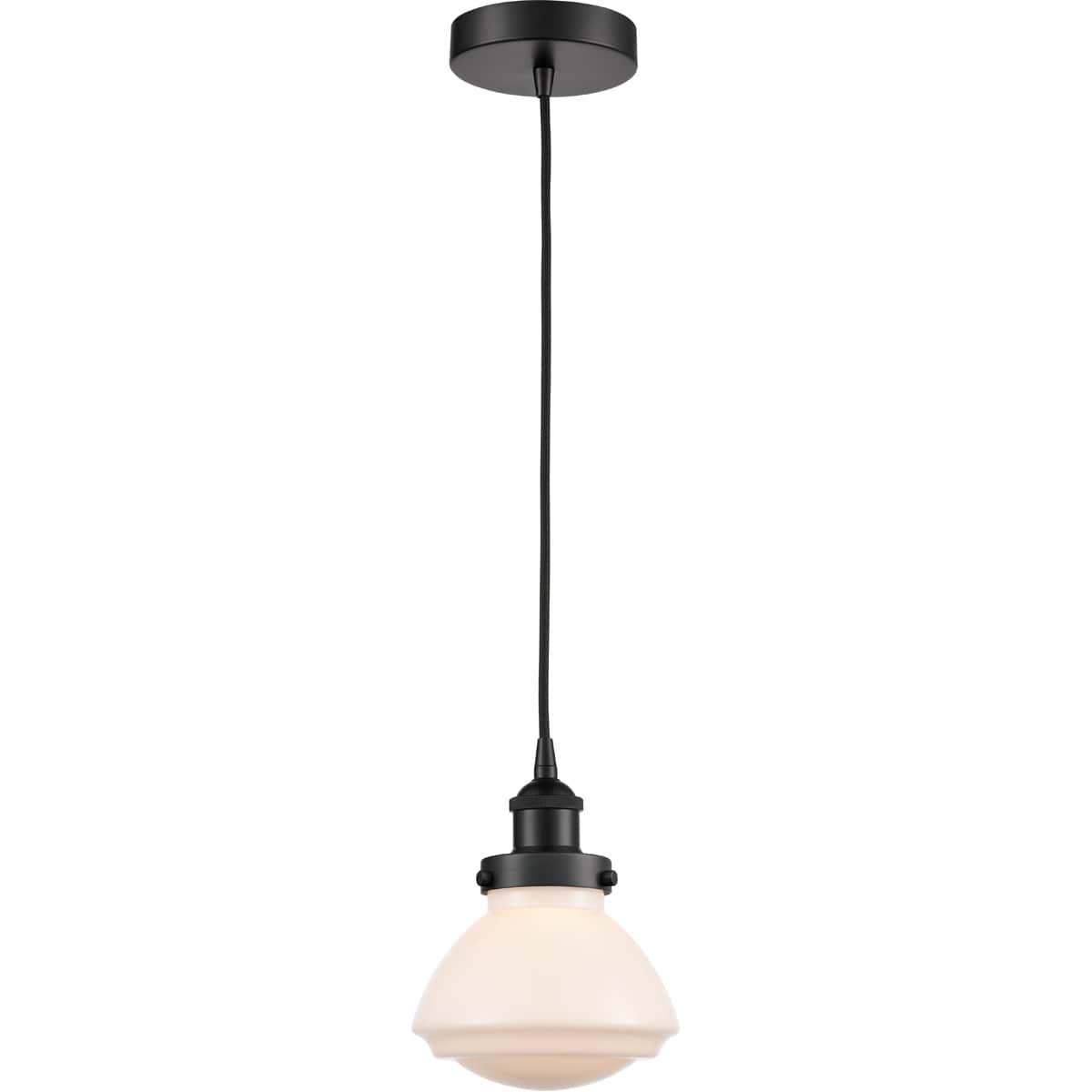 616-1PH-BK-G321 Edison Olean Mini Pendant Matte Black