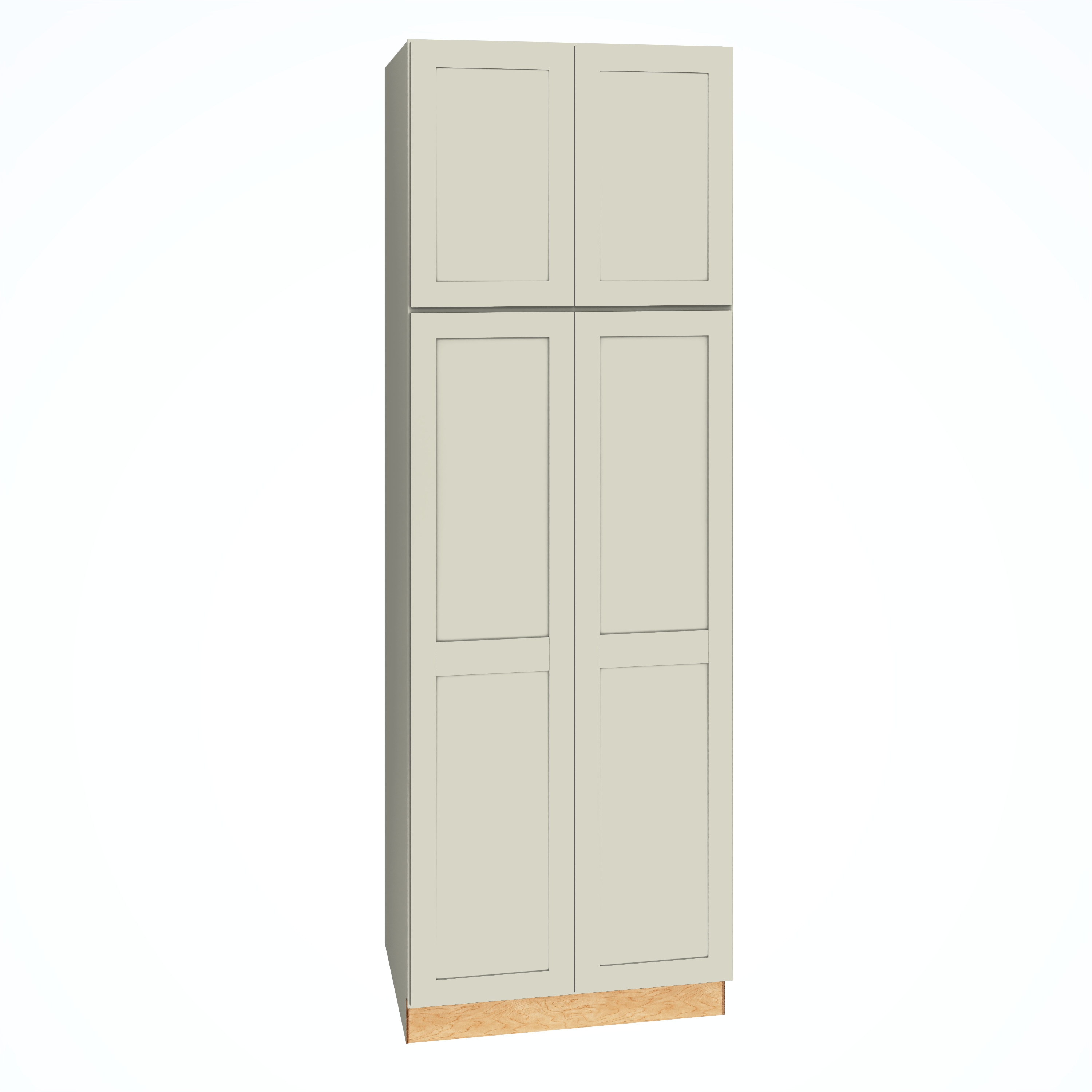 Diamond Express 61D-U309024 Jamestown 30-in W x 90-in H x 24-in D Icy Avalanche Pantry Fully assembled Plywood Cabinet (Recessed Panel Shaker)