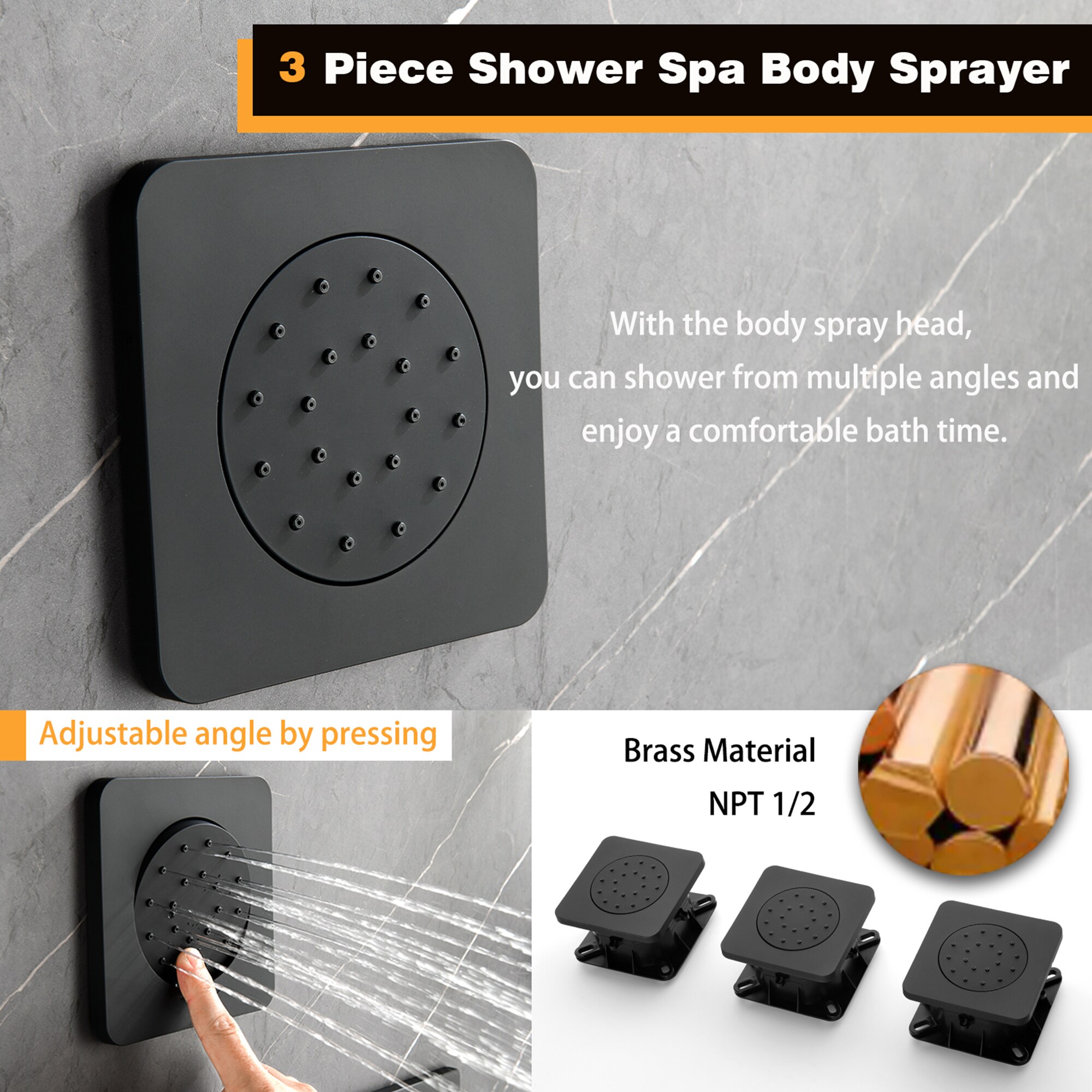 WELLFOR WN0858 Showerhead-Bar-Panels - View #8
