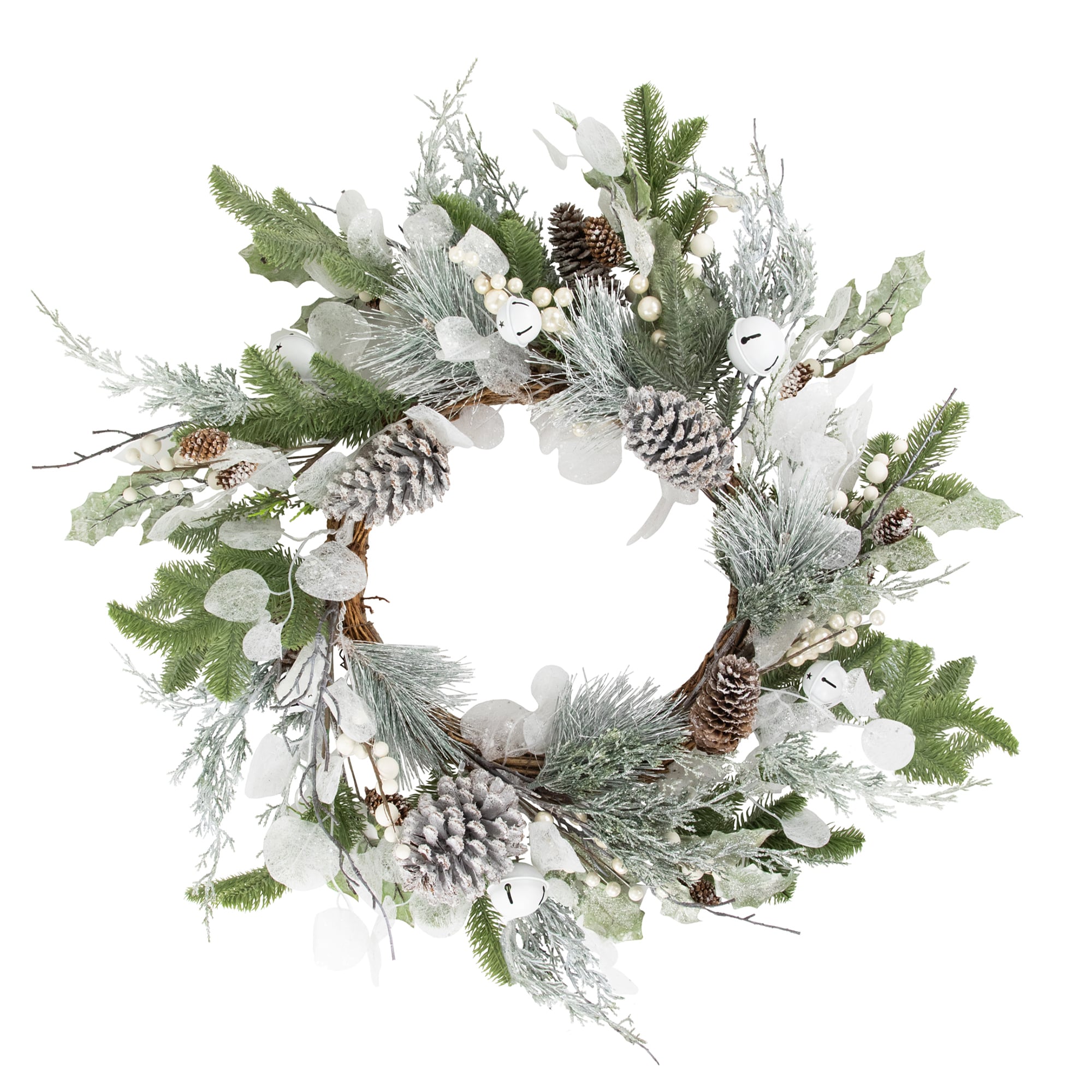 Northlight 28-in Indoor (non powered) Green Pine Artificial Christmas Wreath