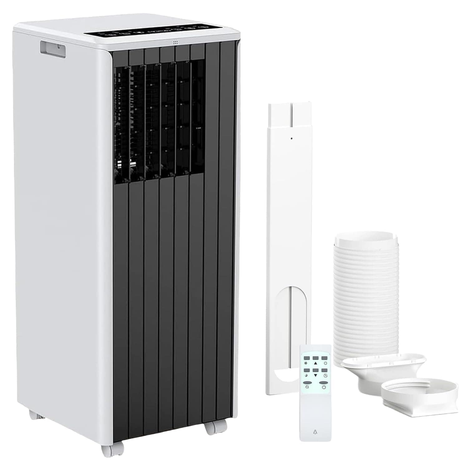 Qeetex FFF032 8000 BTU Portable Air Conditioner Cools 350 Sq.Ft Rooms 3-in-1 AC Unit w/Dehumidifier Fan Ultra-Quiet Operation Sleep Mode 24H Timer Remote Control for Bedroom Office