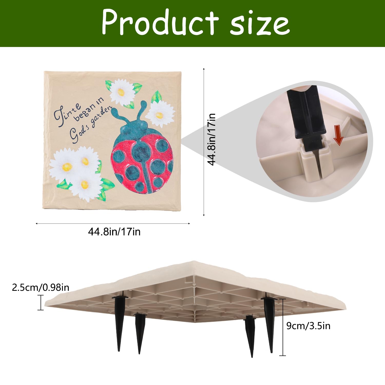 DYRCJ 4Pcs Square Butterfly Stepping Stone Outdoor Garden Walkway ...