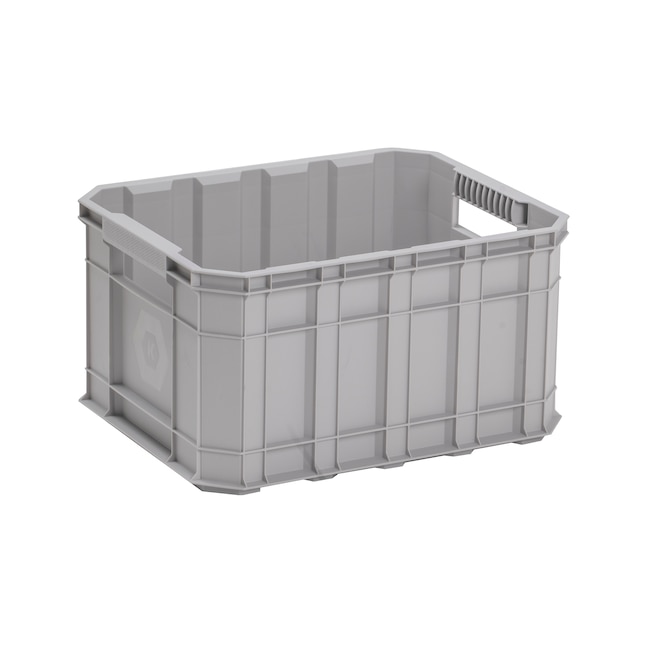 Kobalt Medium 8.5-Gallons (34-Quart) Grey Heavy Duty Tote Lidless in the Plastic  Storage Containers department at