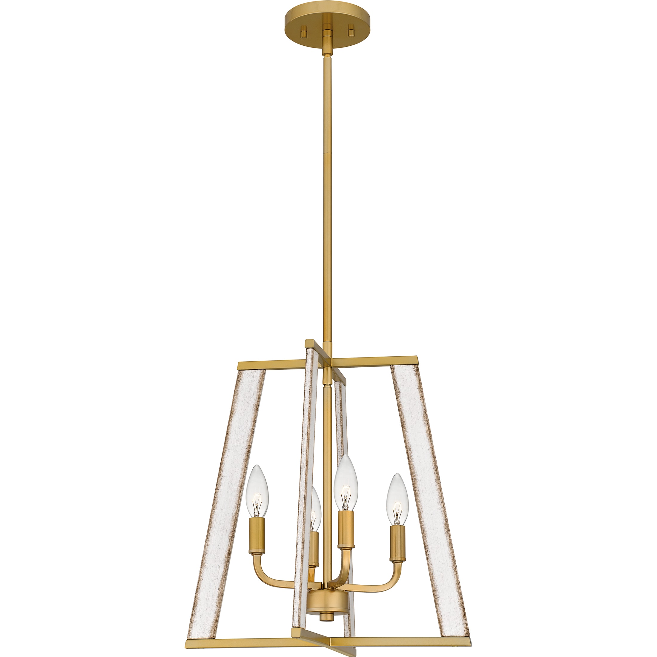 Quoizel MAL2816LG Mayline 4-Light Gold Transitional Lantern Hanging Pendant Light