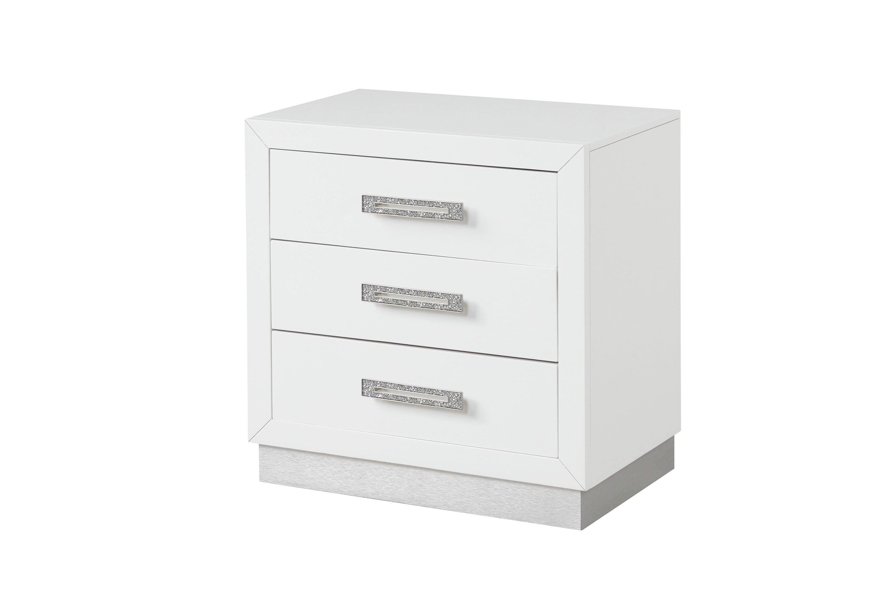 Galaxy 659436145337 Milky White Nightstand