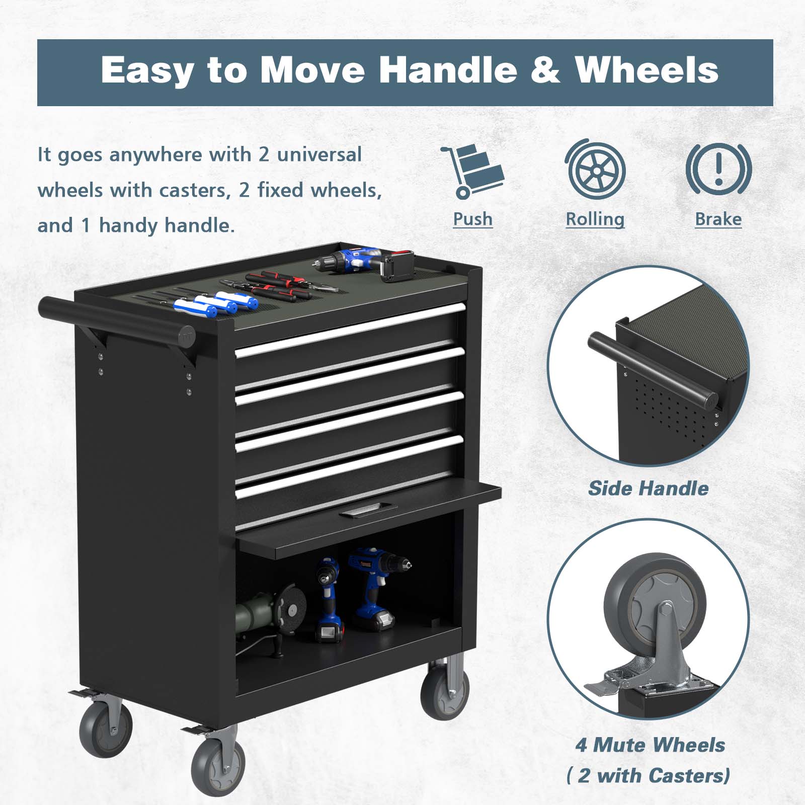 RaDEWAY TH111207-BK Tool-Cabinets - View #6