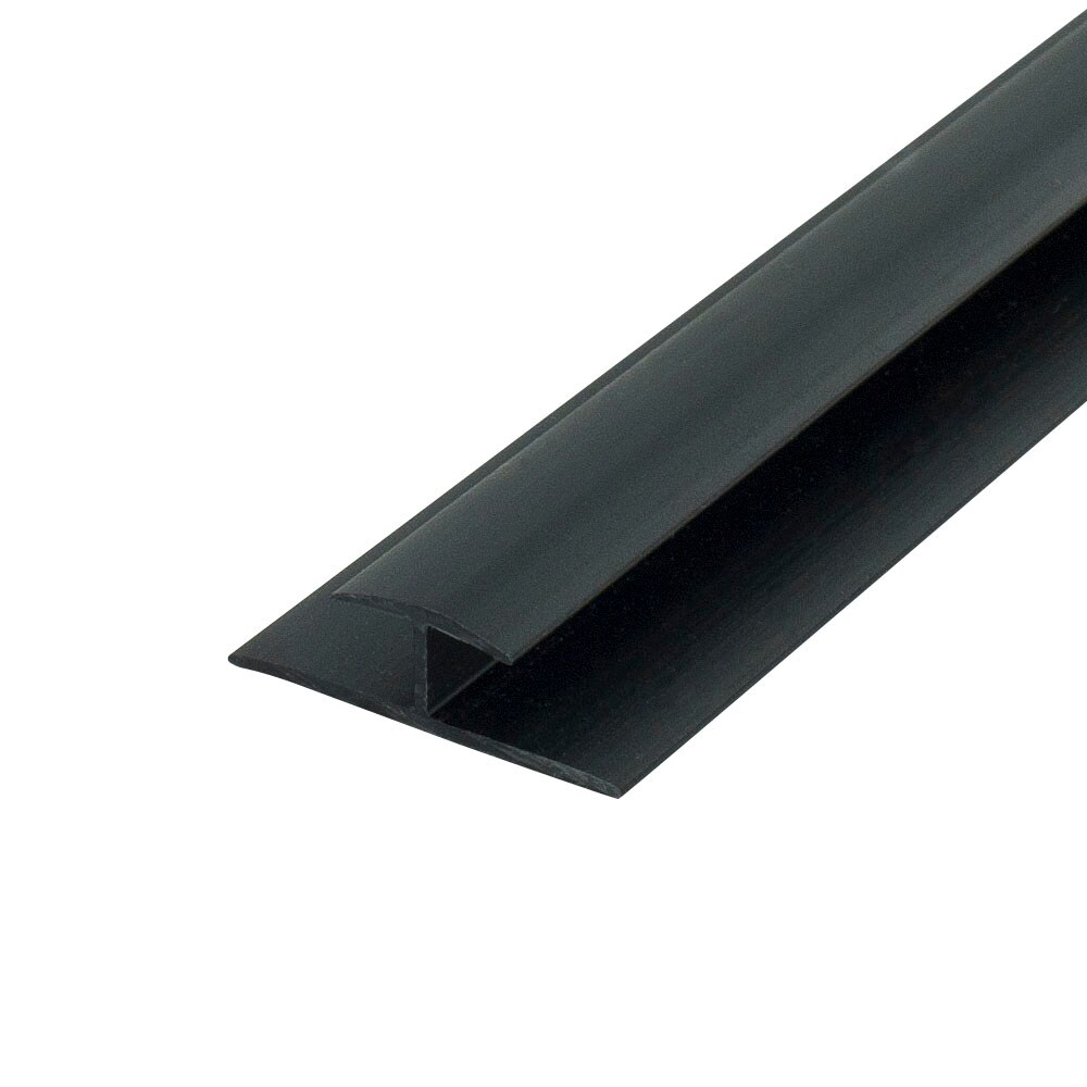 Outwater 3P1.27.00352 H Channel Fits Material 1/4-in Thick Black Styrene Divider Moulding 46-in Length (Pack of 2)