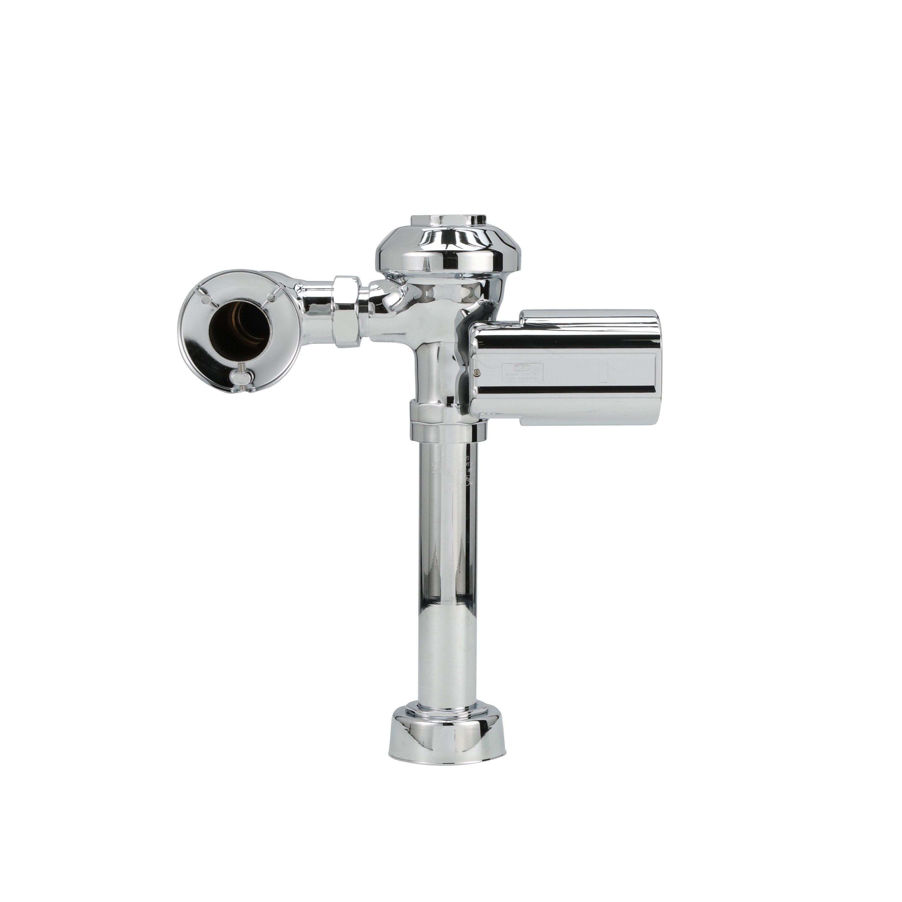 Chrome Battery-Powered Sensor Flush Valve for Water Closets