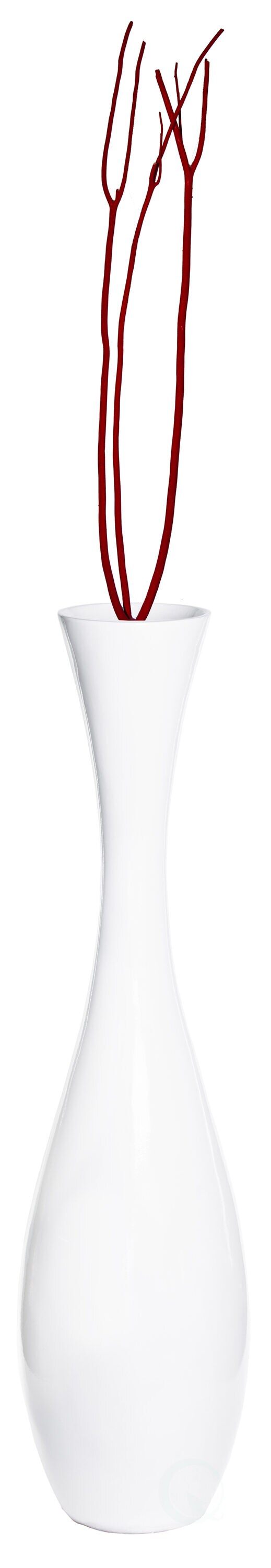 Uniquewise QI003694L White Fiberglass Art deco Vase