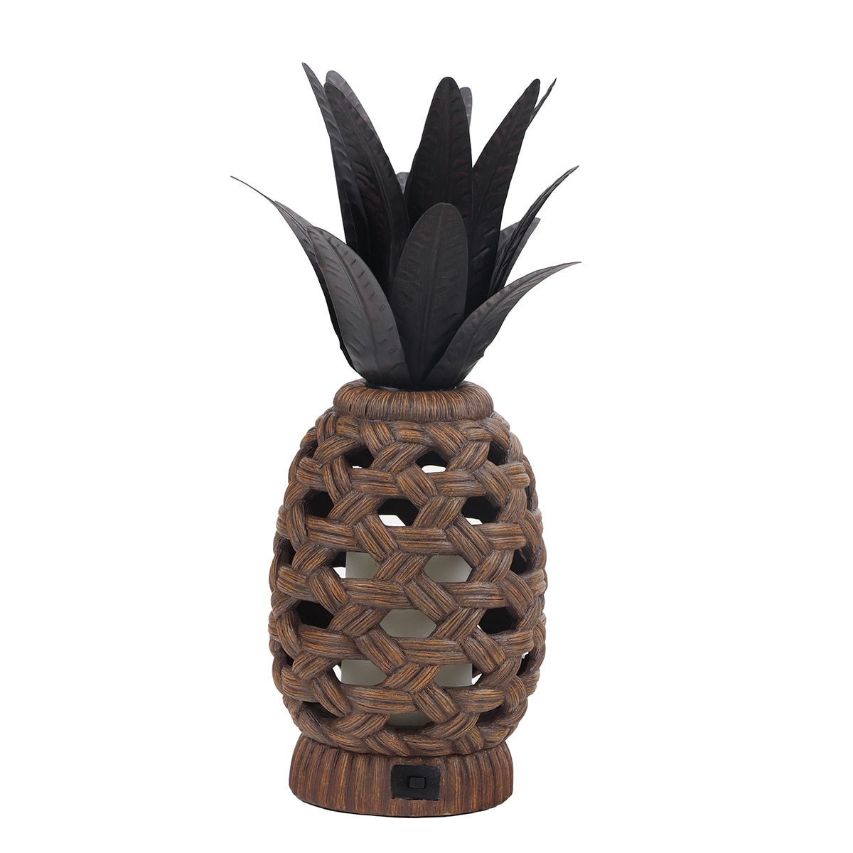 Style Selections 7.75-in x 15.5-in Brown Plastic LED light Outdoor Decorative Lantern #A06-912S