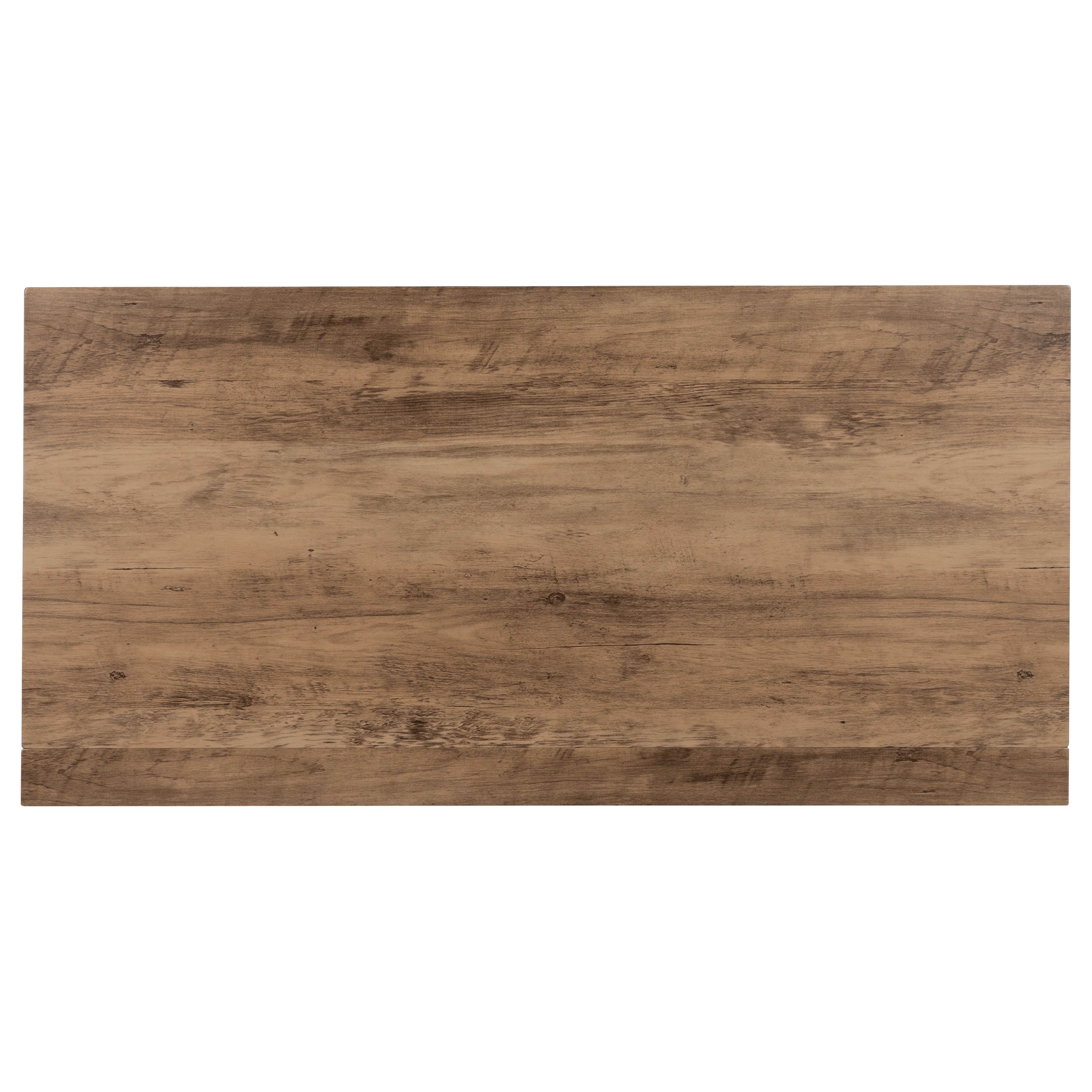 Small Rustic Natural Wood and Black Foldable Desk
