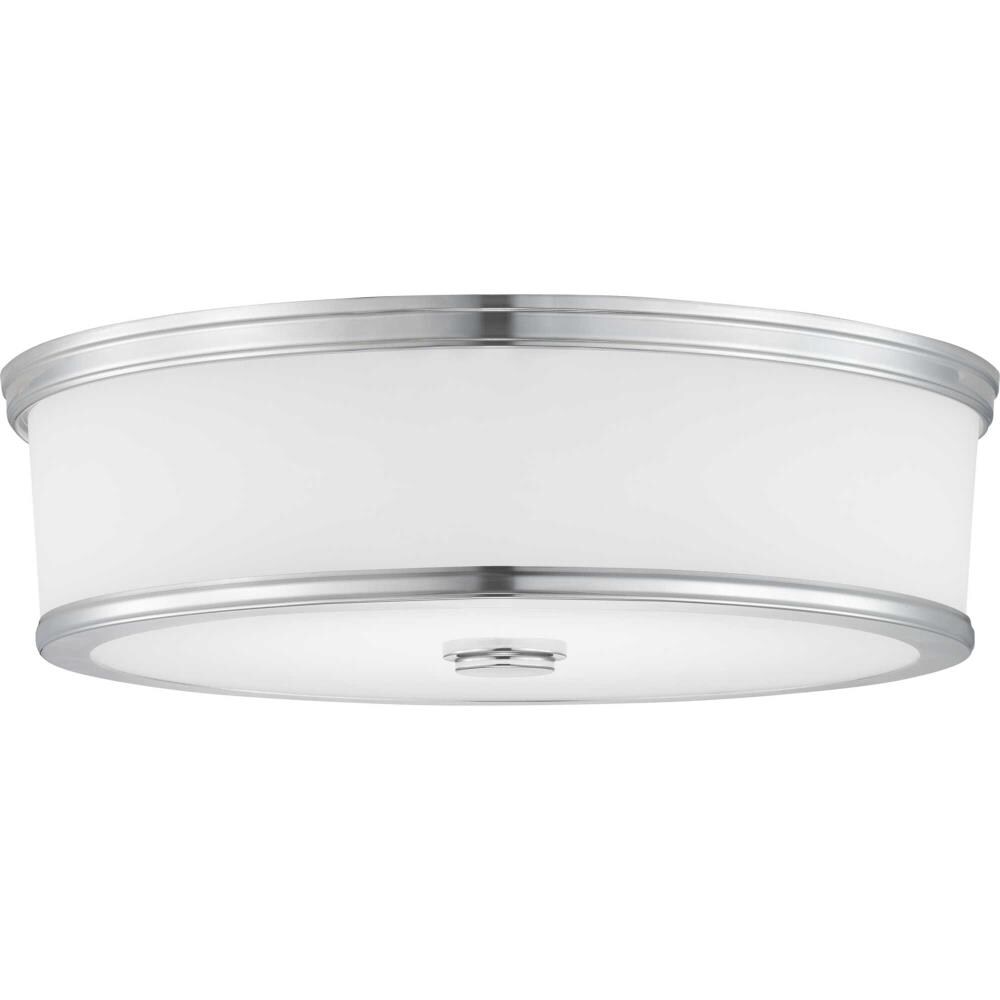 Progress Lighting P350087-015-30 Bezel LED 1-Light Polished Chrome LED Semi-Flush mount light ENERGY STAR