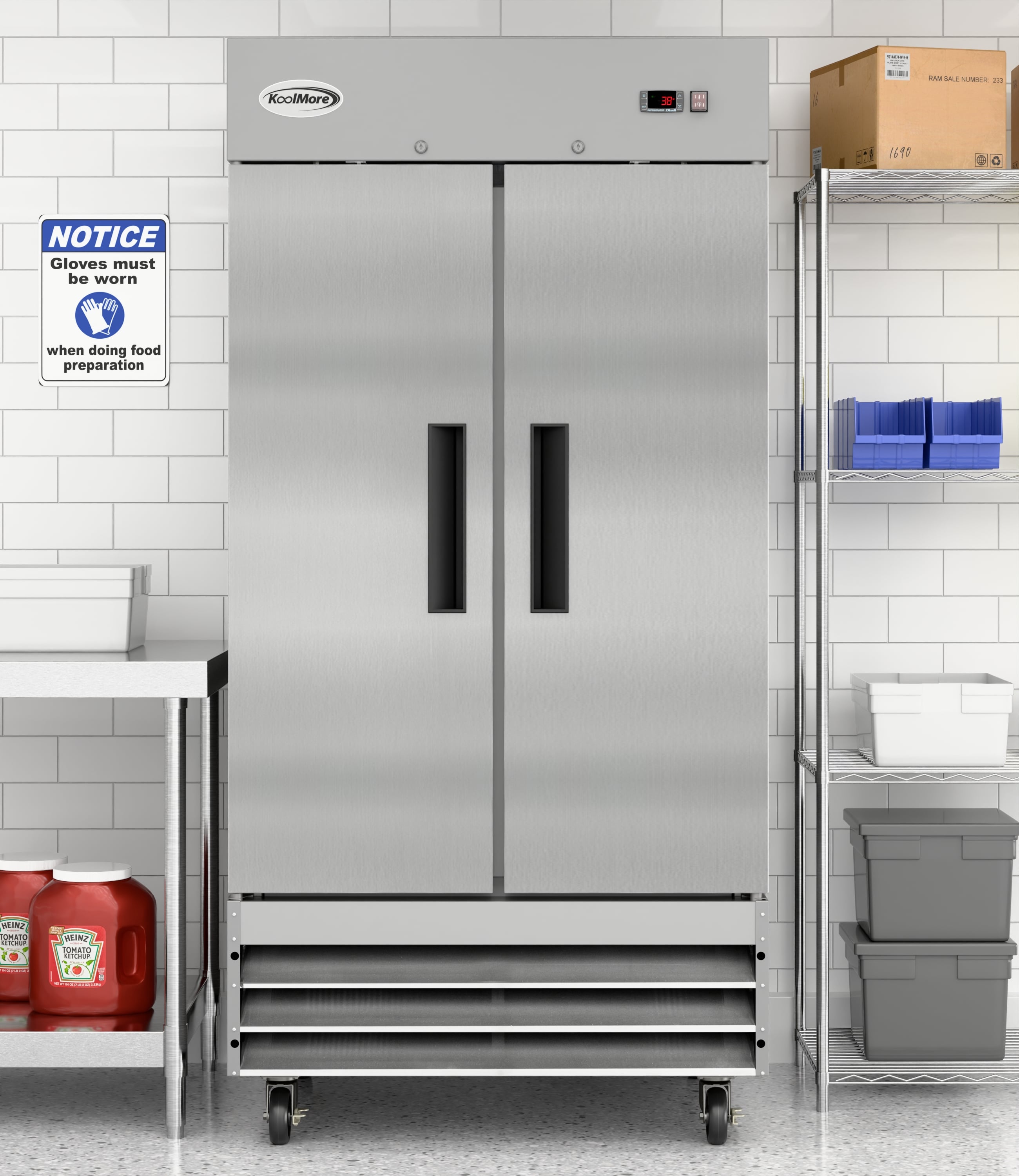 KoolMore RIR-2D-SS35C Commercial-Refrigerators - View #2