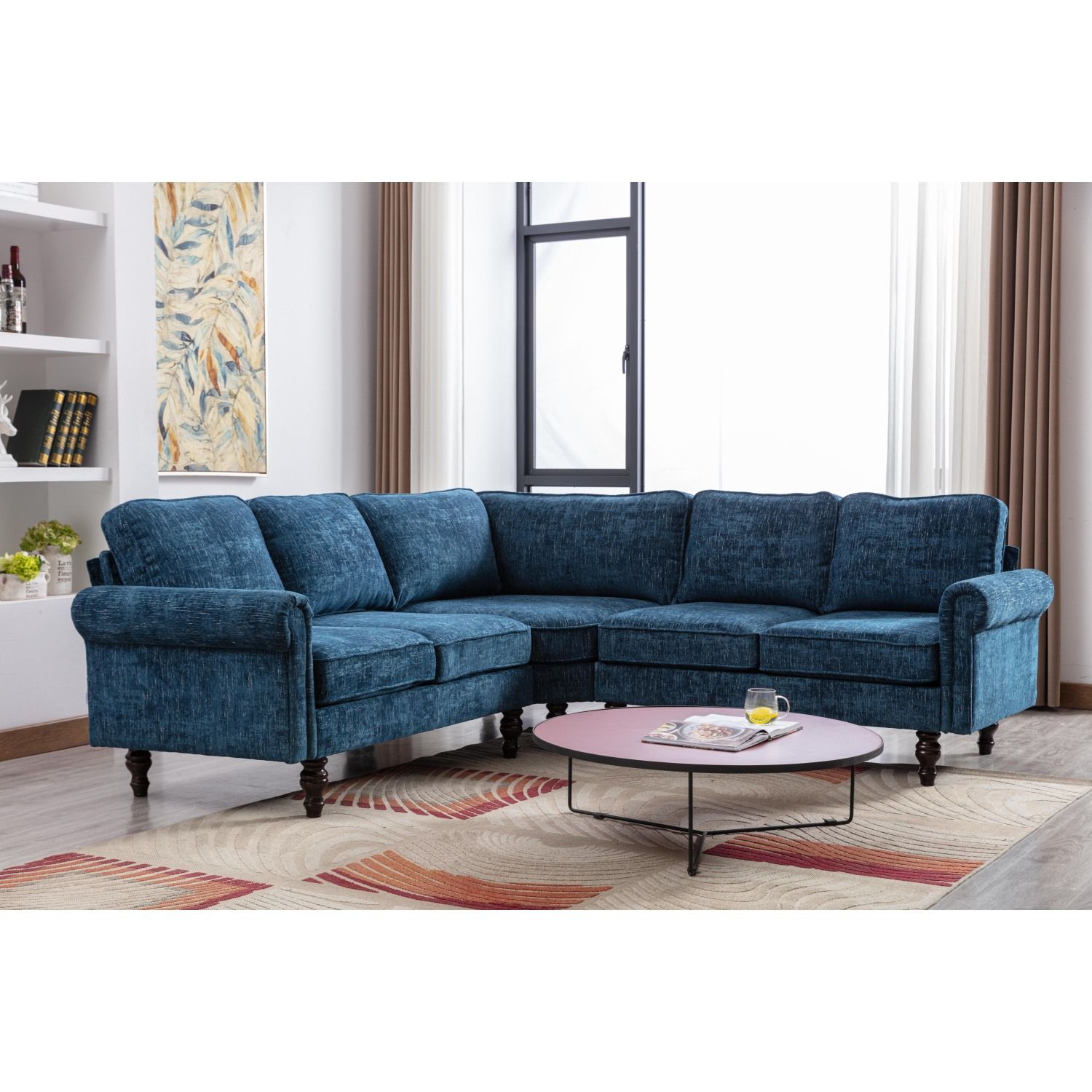 JASMODER W395S00090 Modern Navy Sofa