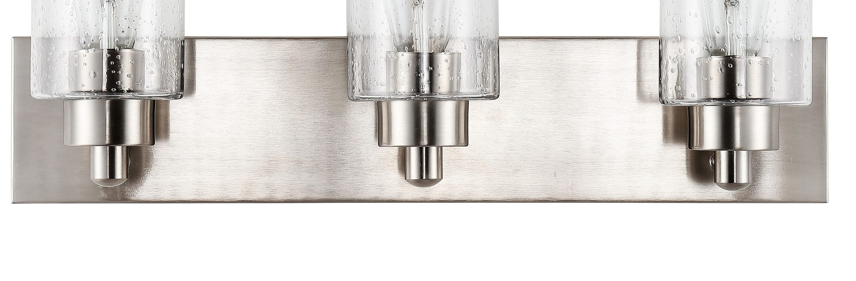 Irving 22" Nickel 3-Light Cylinder Vanity Light