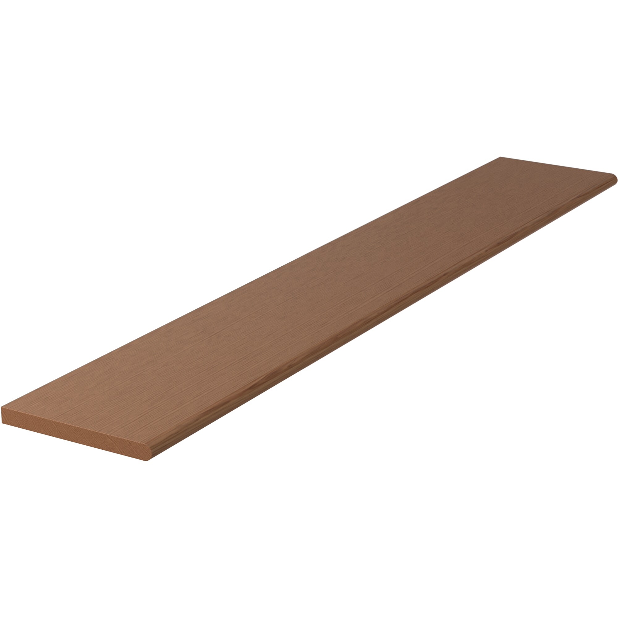 L.J. Smith Stair Systems 807010X60-WO 60-in x 10.5-in x 1-in Brown White oak No return Bullnose Stair Tread