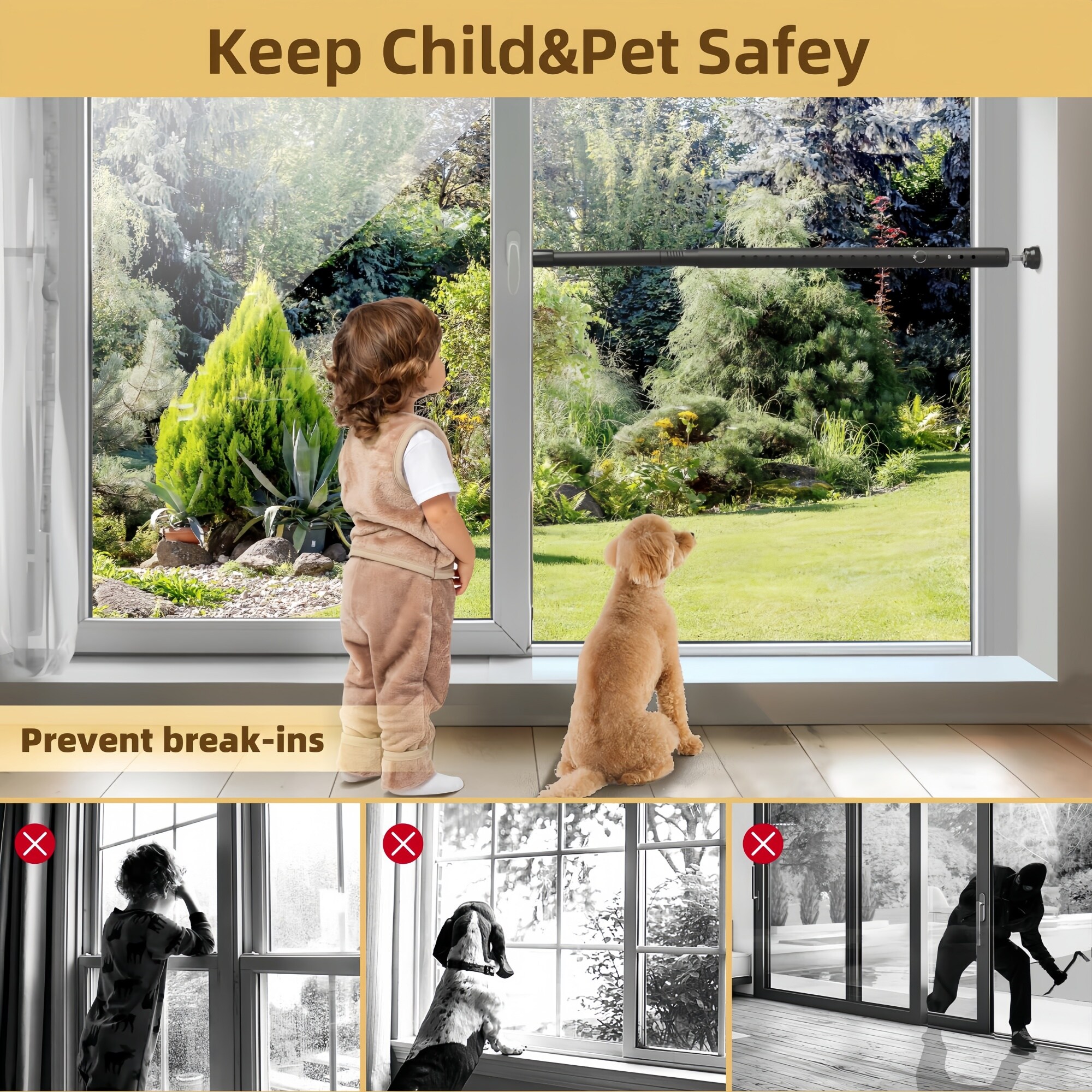 Numhew NHLYNN89324 Door-Security-Bars - View #5