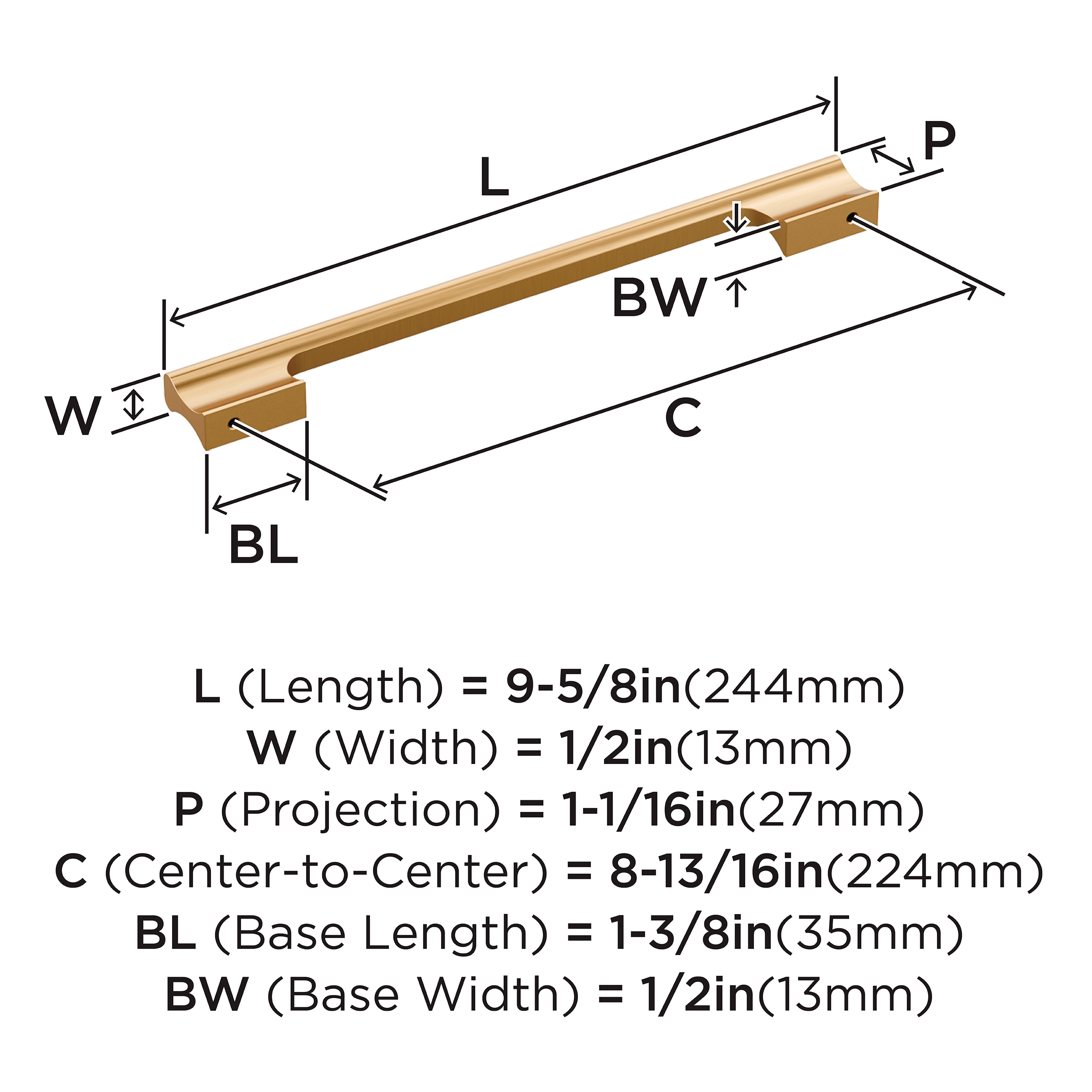 Amerock BP36840CZ Cabinet-Pulls - View #4