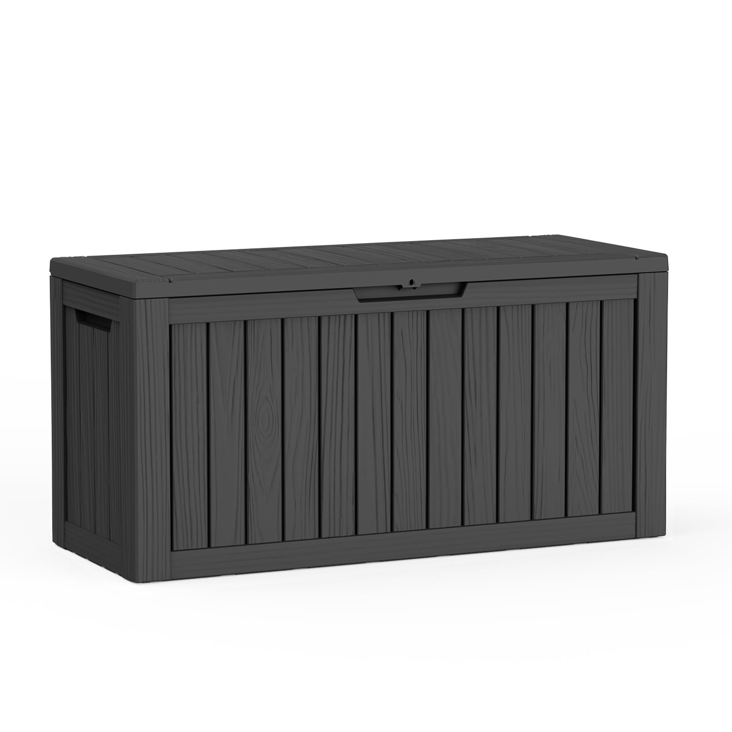 80-Gallon Waterproof Outdoor Storage Box   Lockable Resin Patio Storage Container  Indoor    Outdoor Use