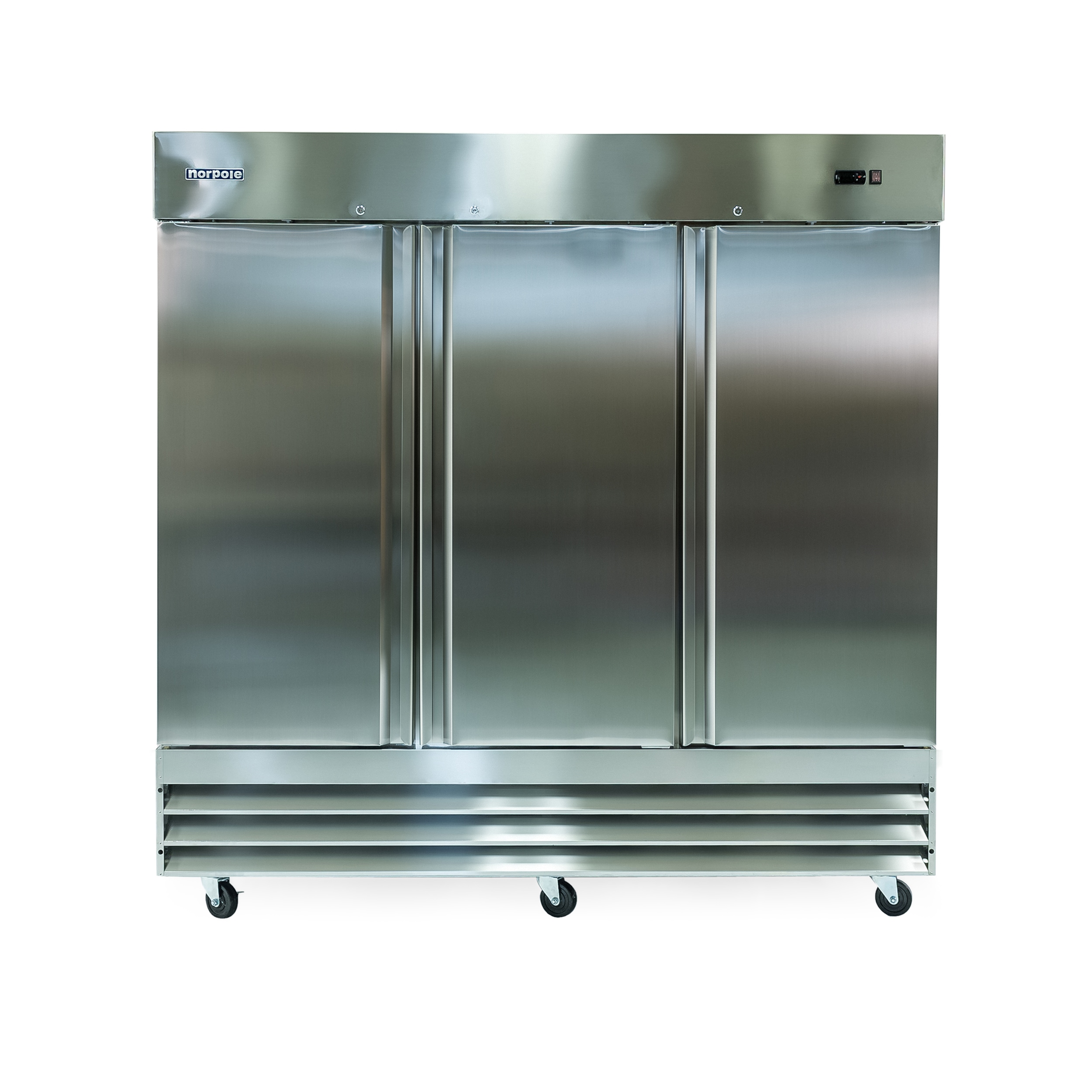 Norpole NP3R 72-cu ft Commercial Refrigerators 3 Stainless steel -Door Freezerless ( Stainless steel )