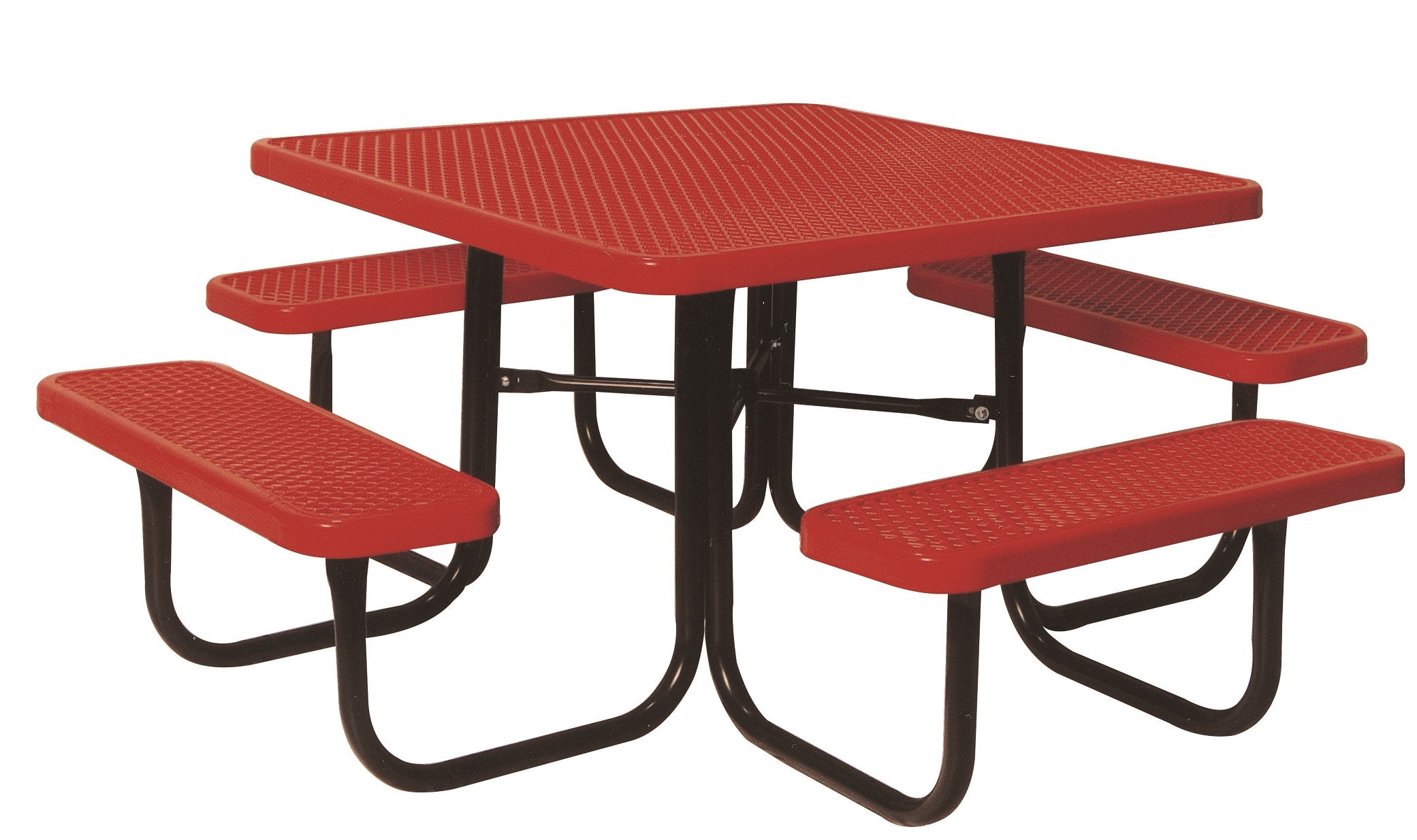 UltraPlay PBK358-VR 46.0-in Red Steel Square Picnic Table