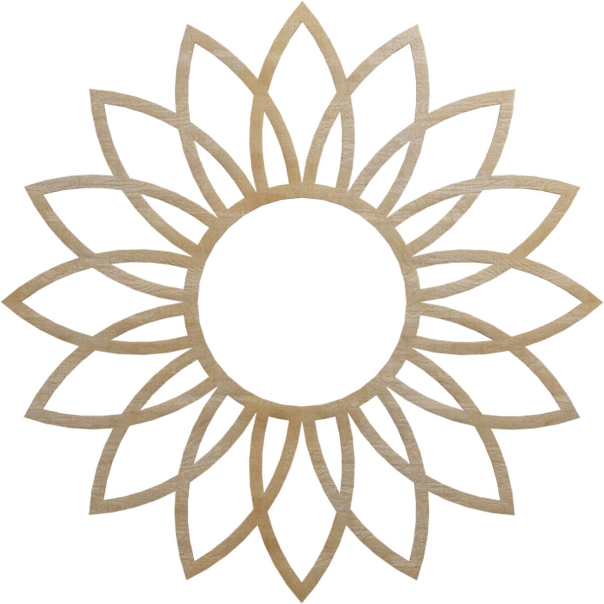 Ekena Millwork CMWP32X32X0250DAHI Daisy Fretwork 32-in W x 32-in L Contemporary Hickory Wood Whole Ceiling Medallion