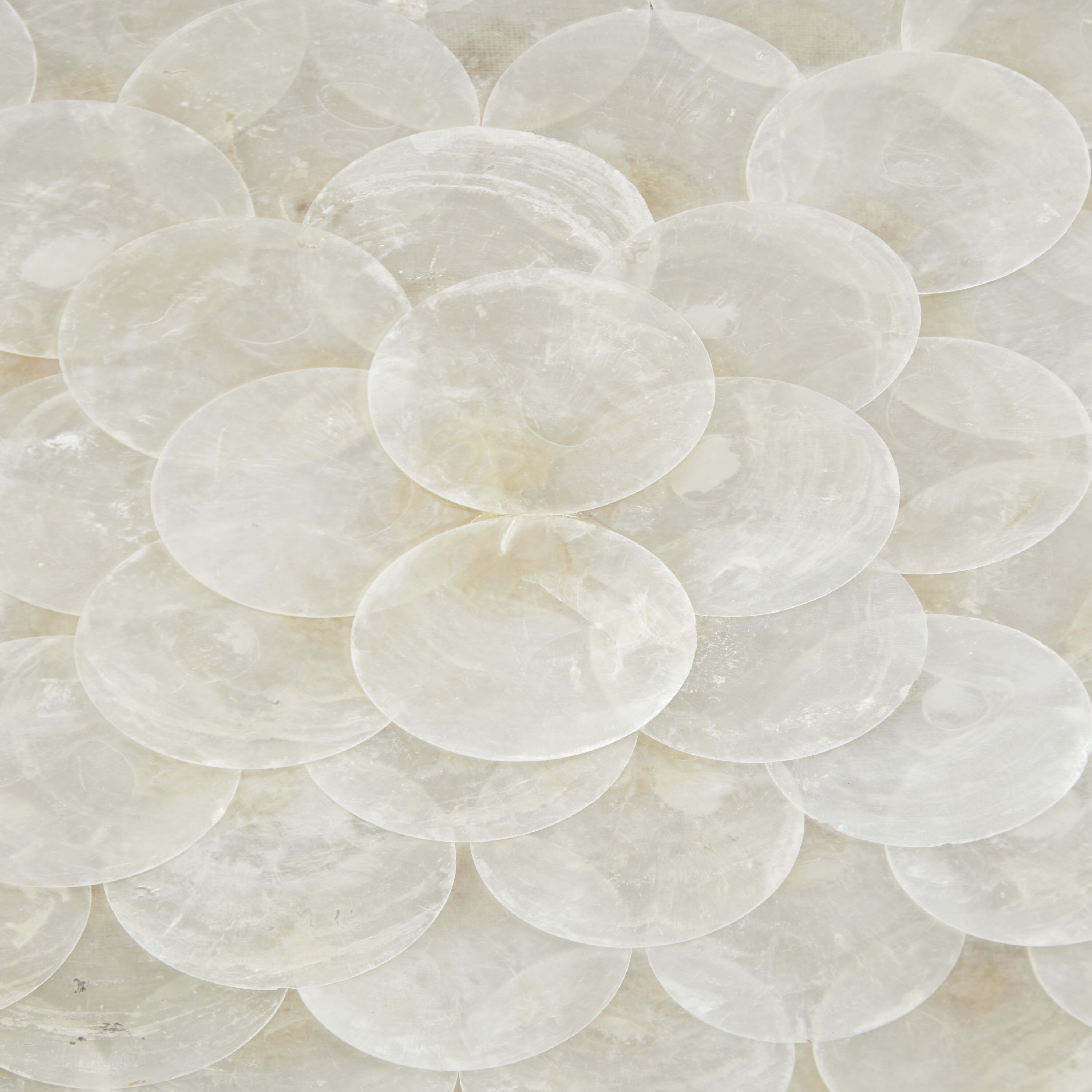 Cream Geometric Handmade Shell Shadow Box Wall Art Set