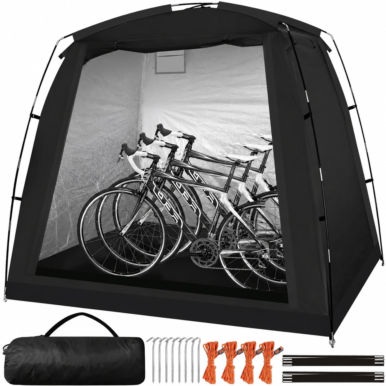 Justincity -  Portable Bicycle Storage Shed Waterproof Bike Cover Shelter for Two to Three Bikes ...