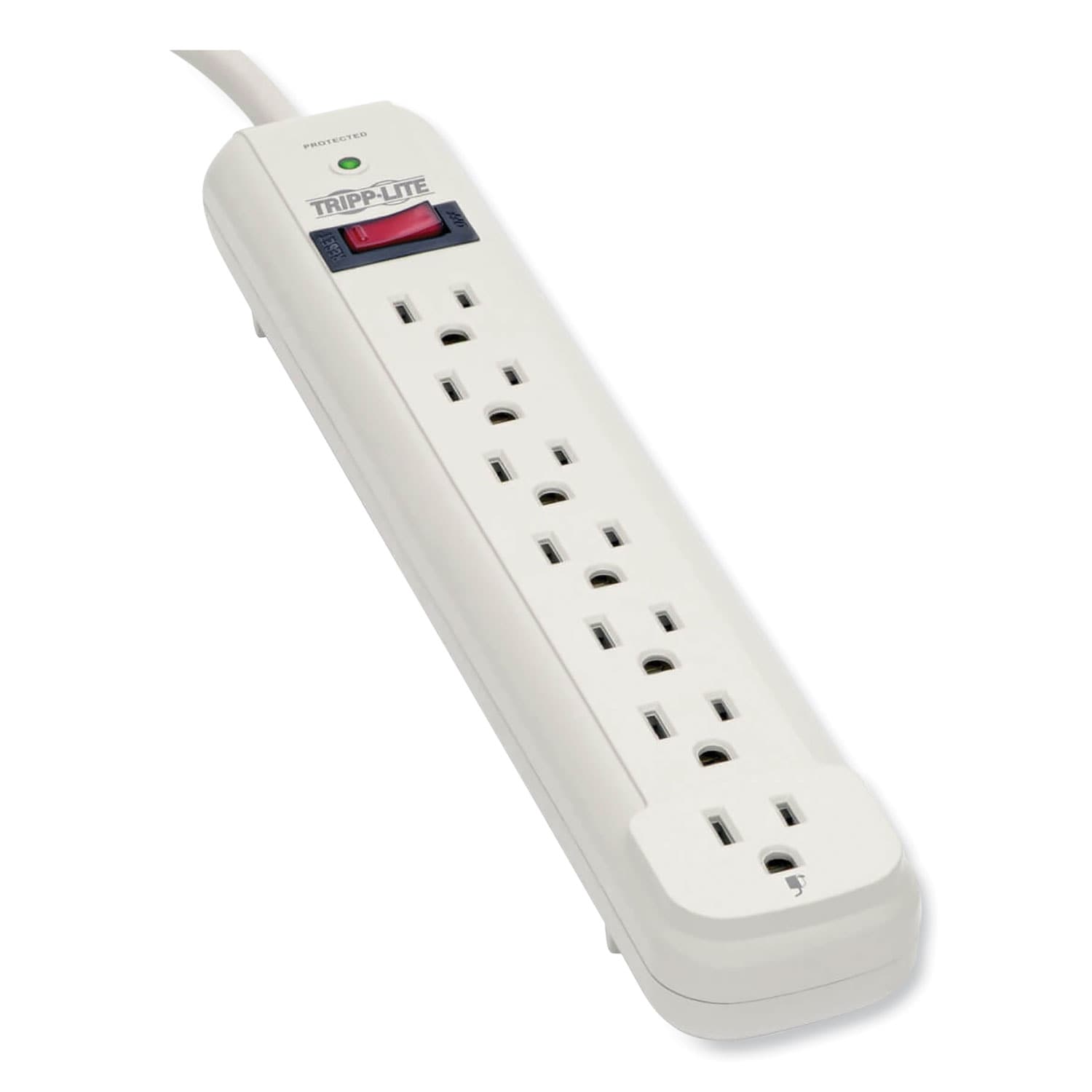 Tripp Lite TRPTLP725 25-ft Protect It 7 -Outlet 1080 Joules 1800 -Watts Gray Indoor AC Surge Protector