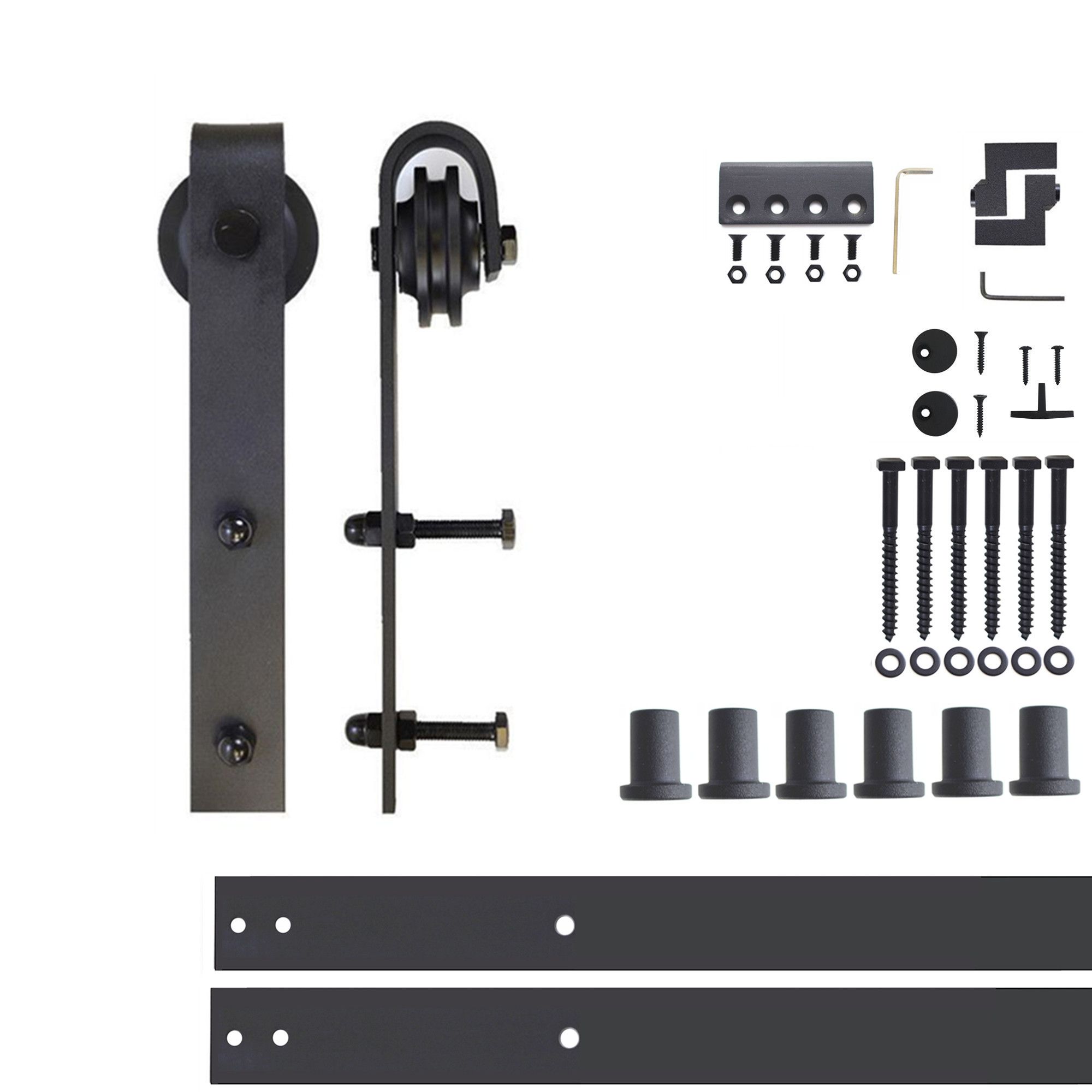 National Hardware Matte Black Indoor/Outdoor Barn Door Lock