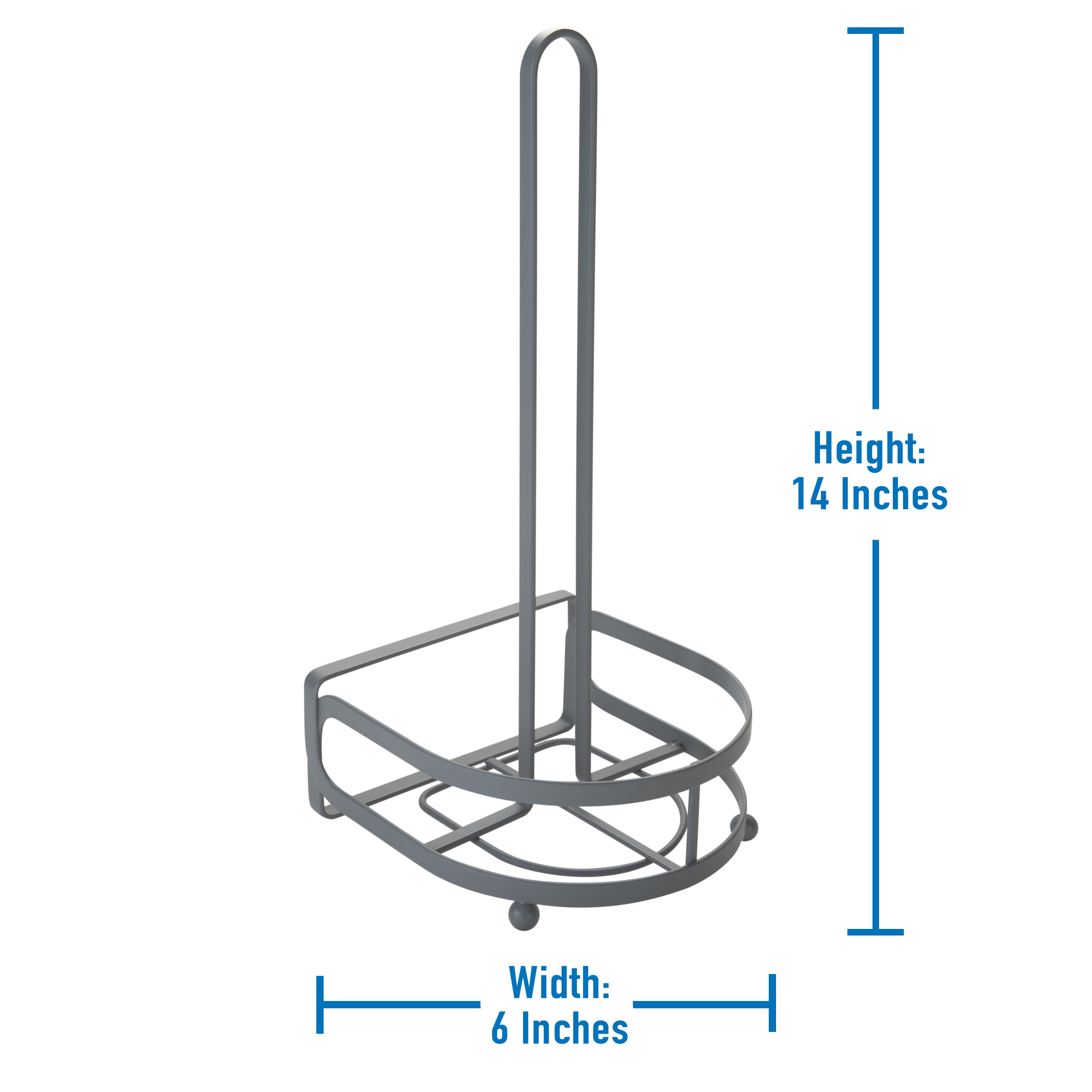 Kitchen Details Industrial Collection Paper Towel Holder Dispenser, Free  Standing, Holds 1 Jumbo Roll, Large, Grey