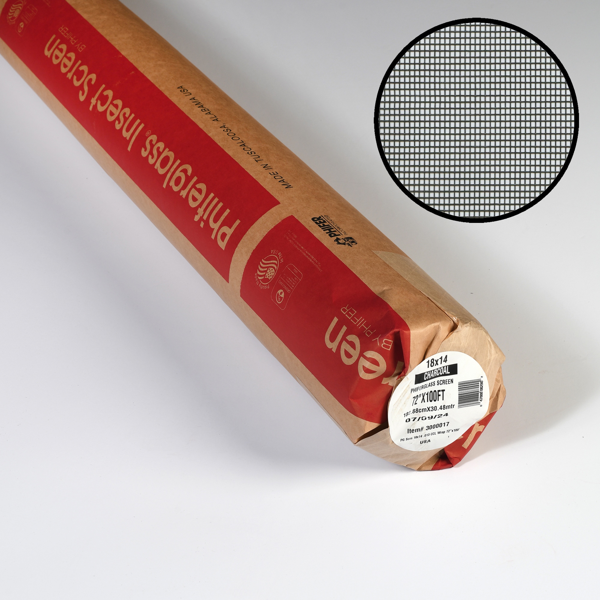 Phifer Pool and Patio 8-ft x 100-ft Charcoal Fiberglass Screen Mesh