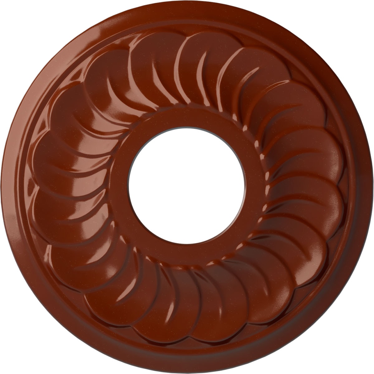 Ekena Millwork CM11BLFIF Blackthorn 11.75-in W x 11.75-in L Painted Firebrick Polyurethane Whole Ceiling Medallion