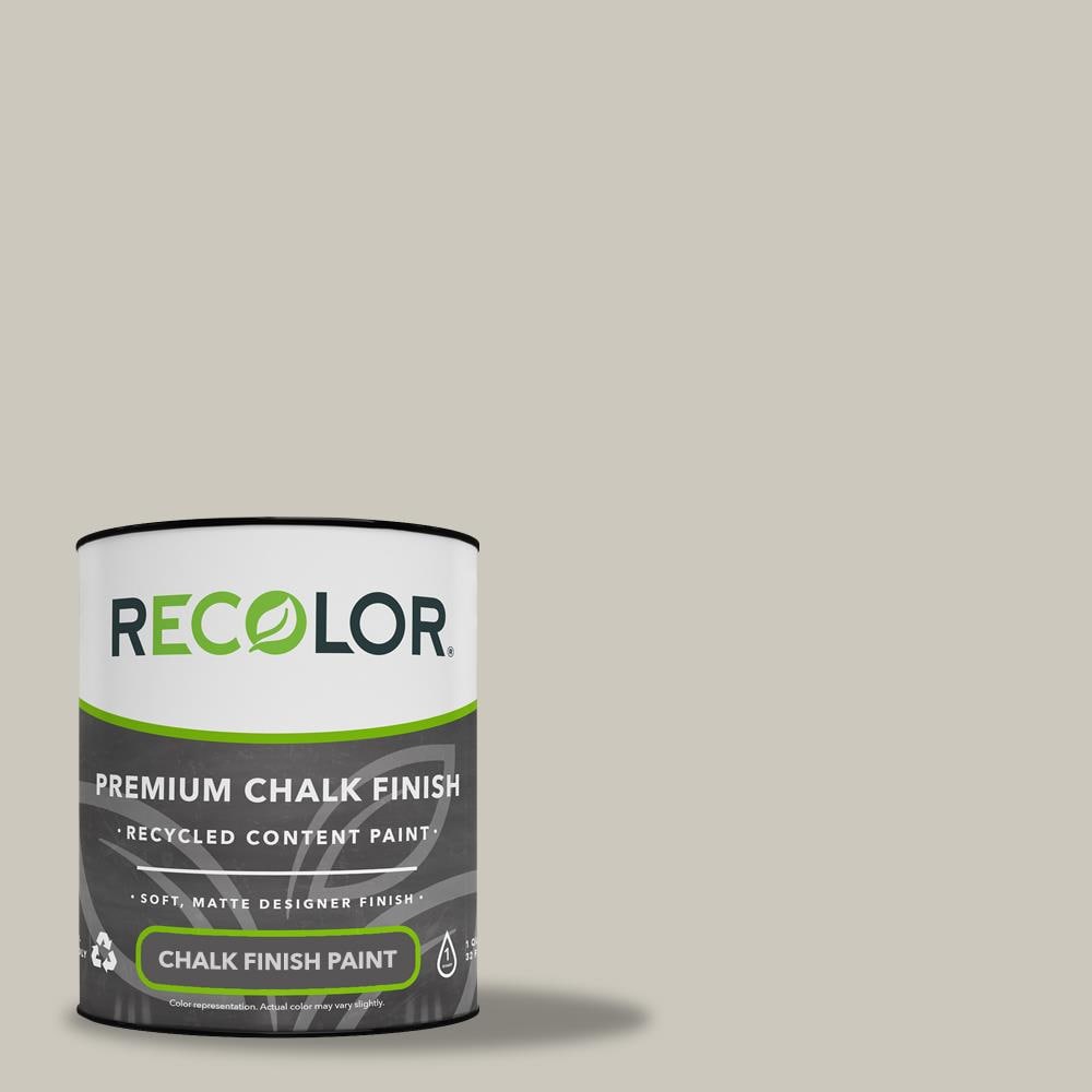 Recolor Paints RECPEWTERCH10 Water-based Pre-tinted Pewter Chalky Paint (1-quart)