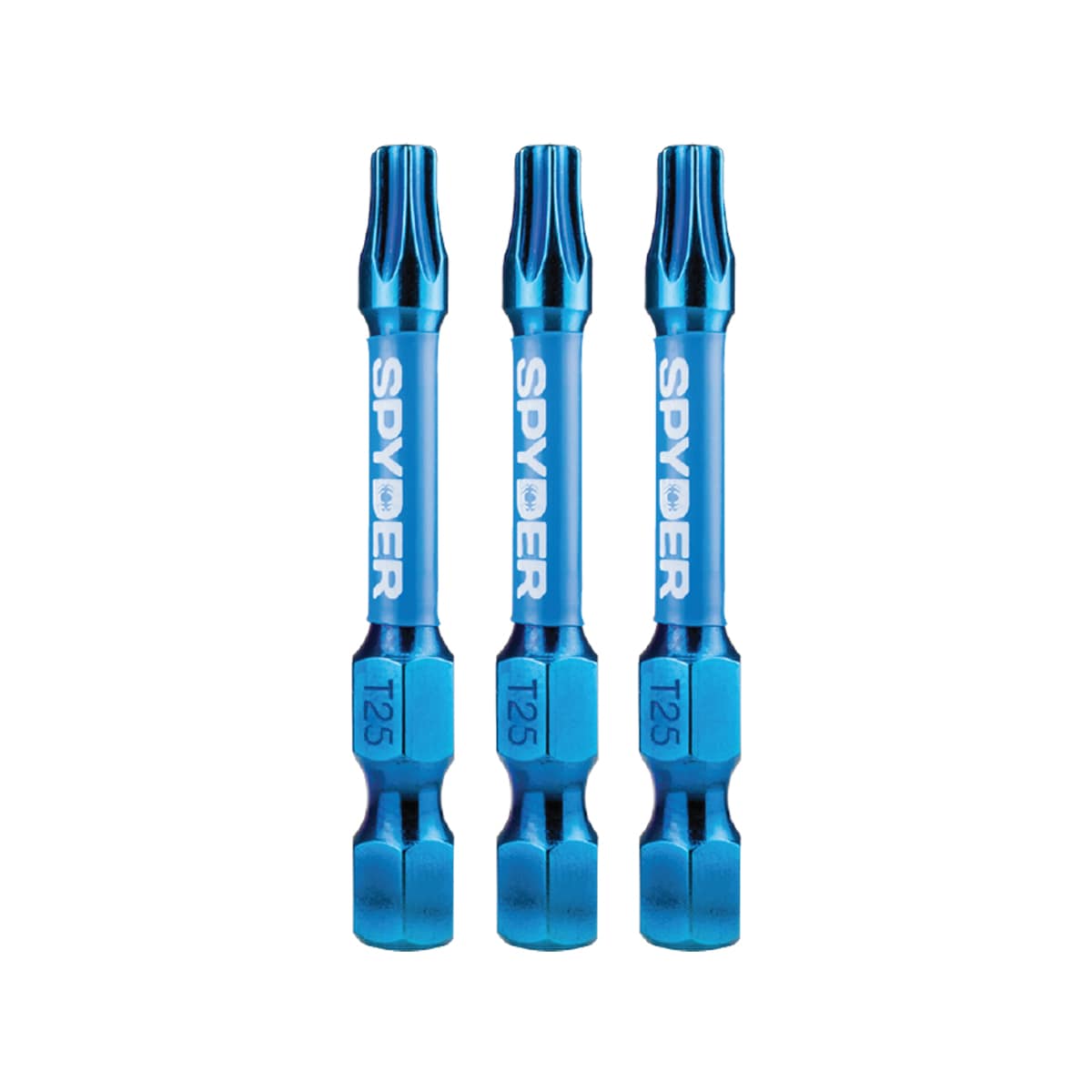 Spyder 19629 Mach-Blue 1/4-in x 2-in Torx Impact Driver Bit 3 -Piece