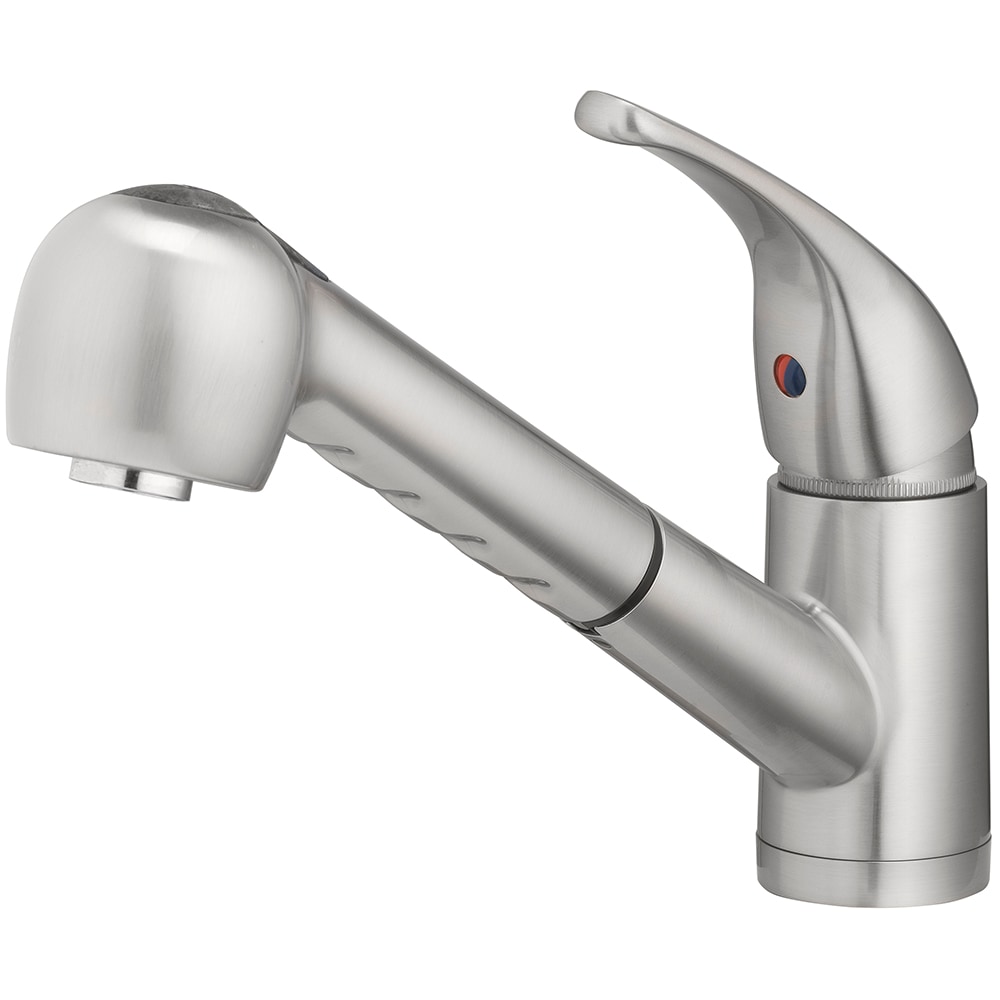 View Home2O - Schyler Brushed nickel Single Handle Deck-mount Pull-out Kitchen Faucet with Sprayer (In...